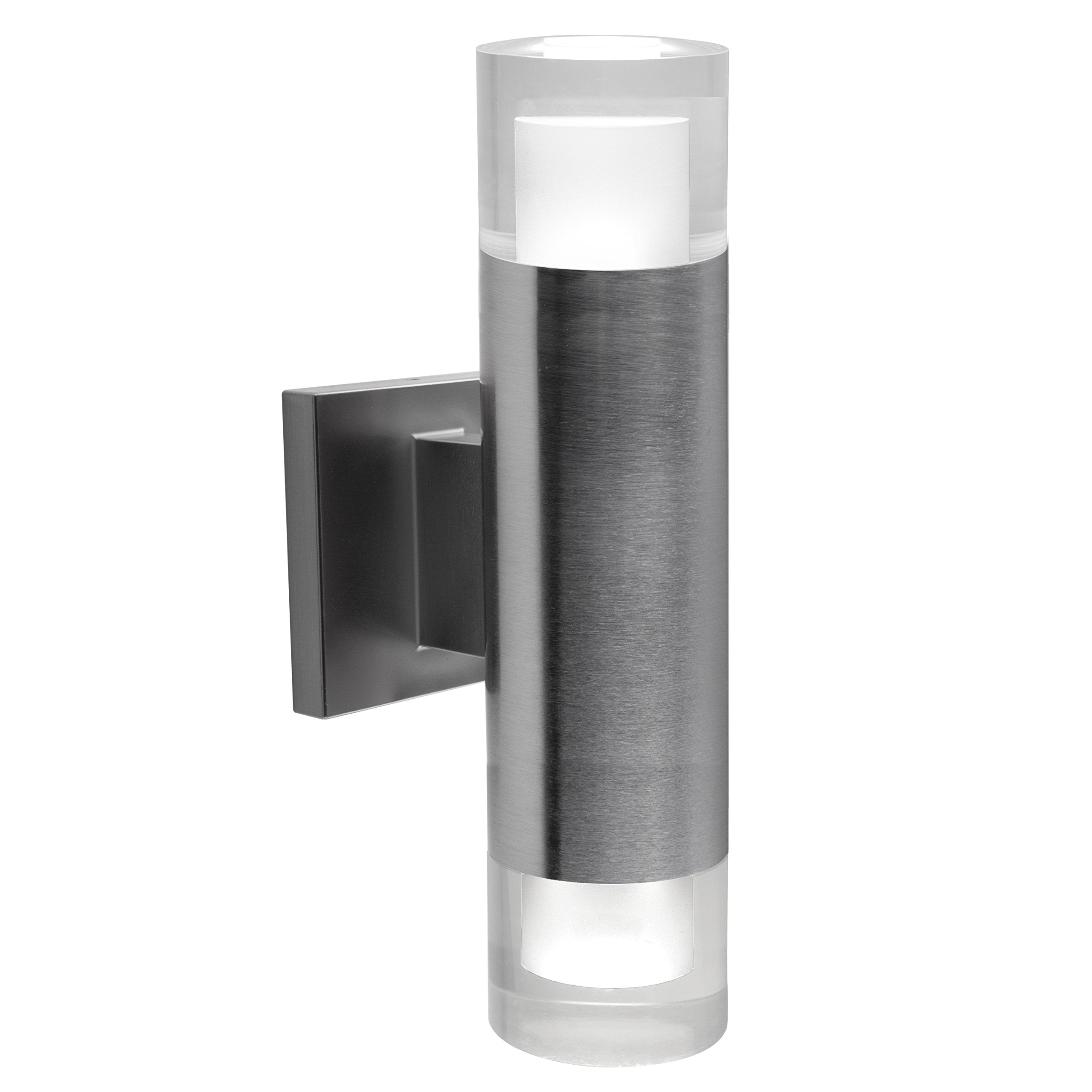 BAZZ Luvia LED Outdoor Wall Fixture, 13-in, Stainless Steel, Rust Proof, Energy Efficient, Model W16639SS