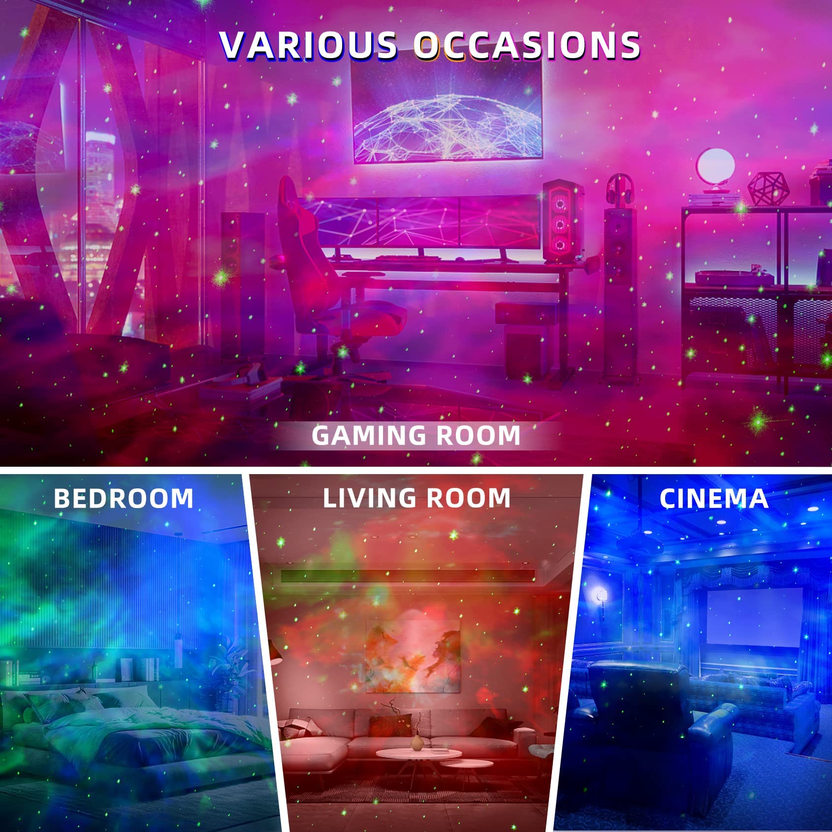 [A Gift Choice] Astronaut Space Buddy Star Projector - Galaxy Projector Night Light With Remote, 360?Adjustable And Timer, Kids