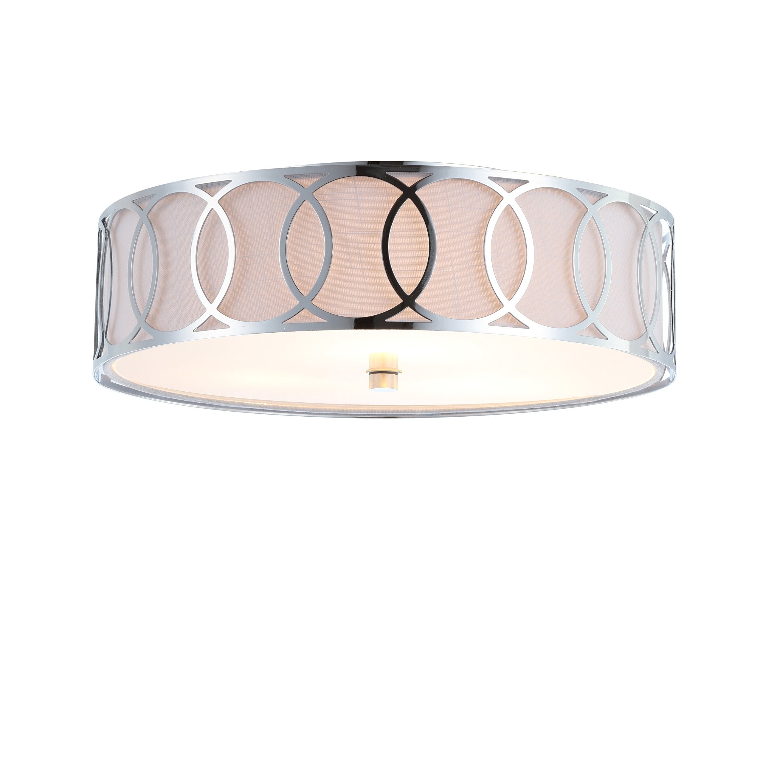 JONATHAN Y Elizabeth 13.25in Metal LED Flush Mount, Dimmable, Oil Rubbed Bronze, Model JYL3503B