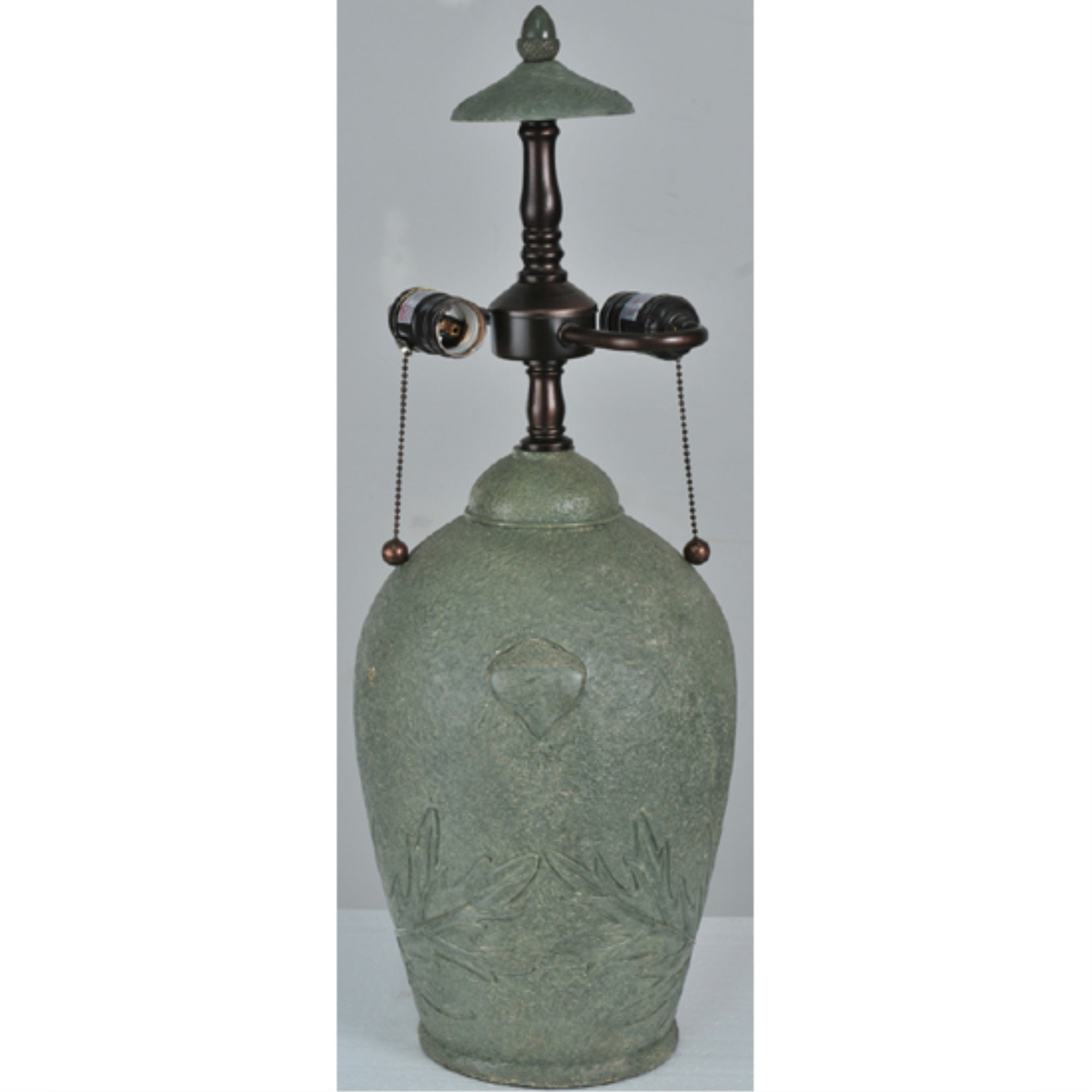 Meyda Tiffany 2 Light Acorn Table Lamp Base Glass/Metal 22in Height Model 82198