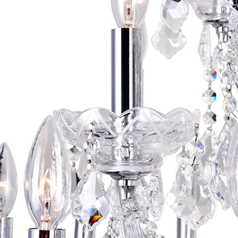 Cwi Lighting Maria Theresa 33-Light Chrome Metal Chandelier - Clear Elegance