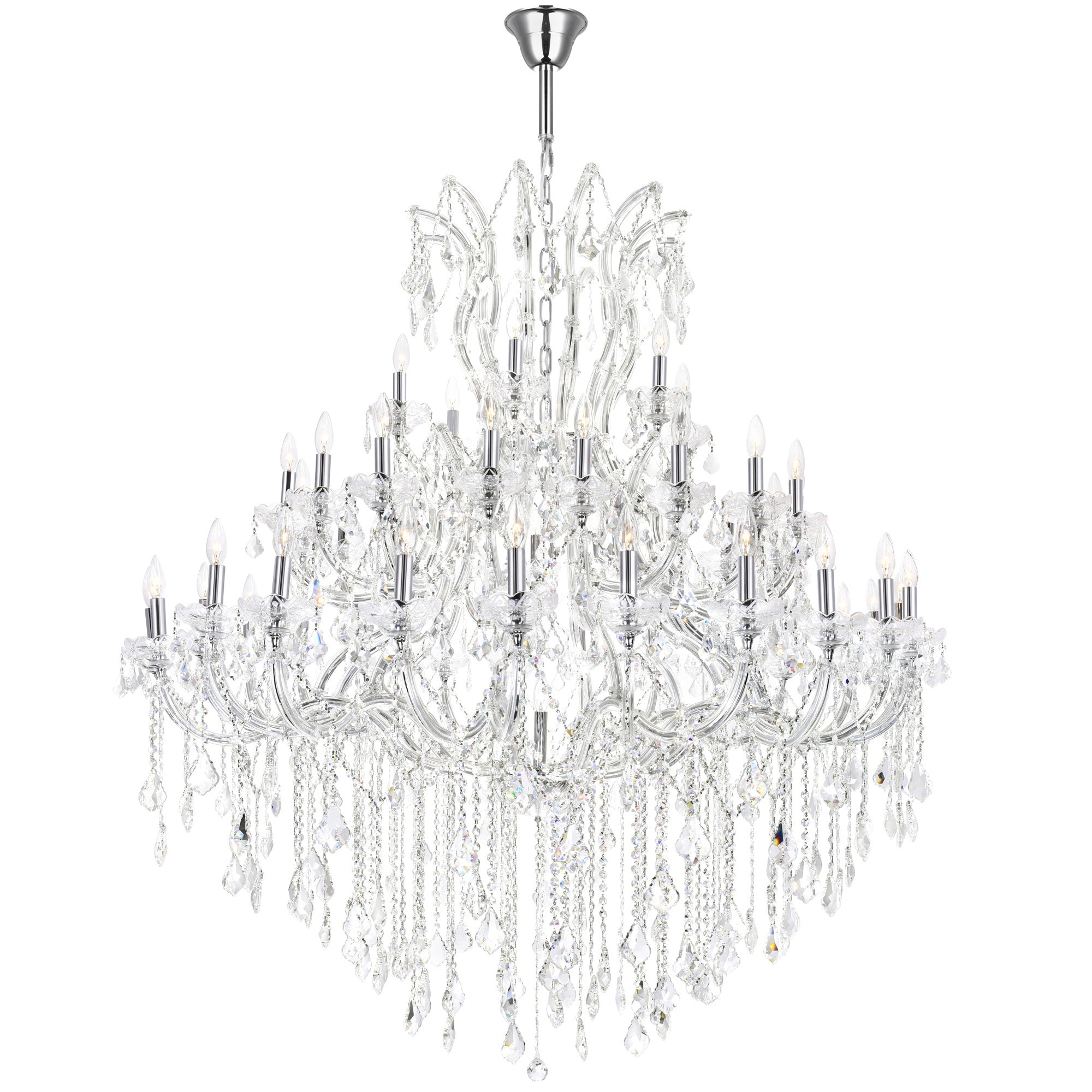 49 Light Up Chandelier with Chrome finish