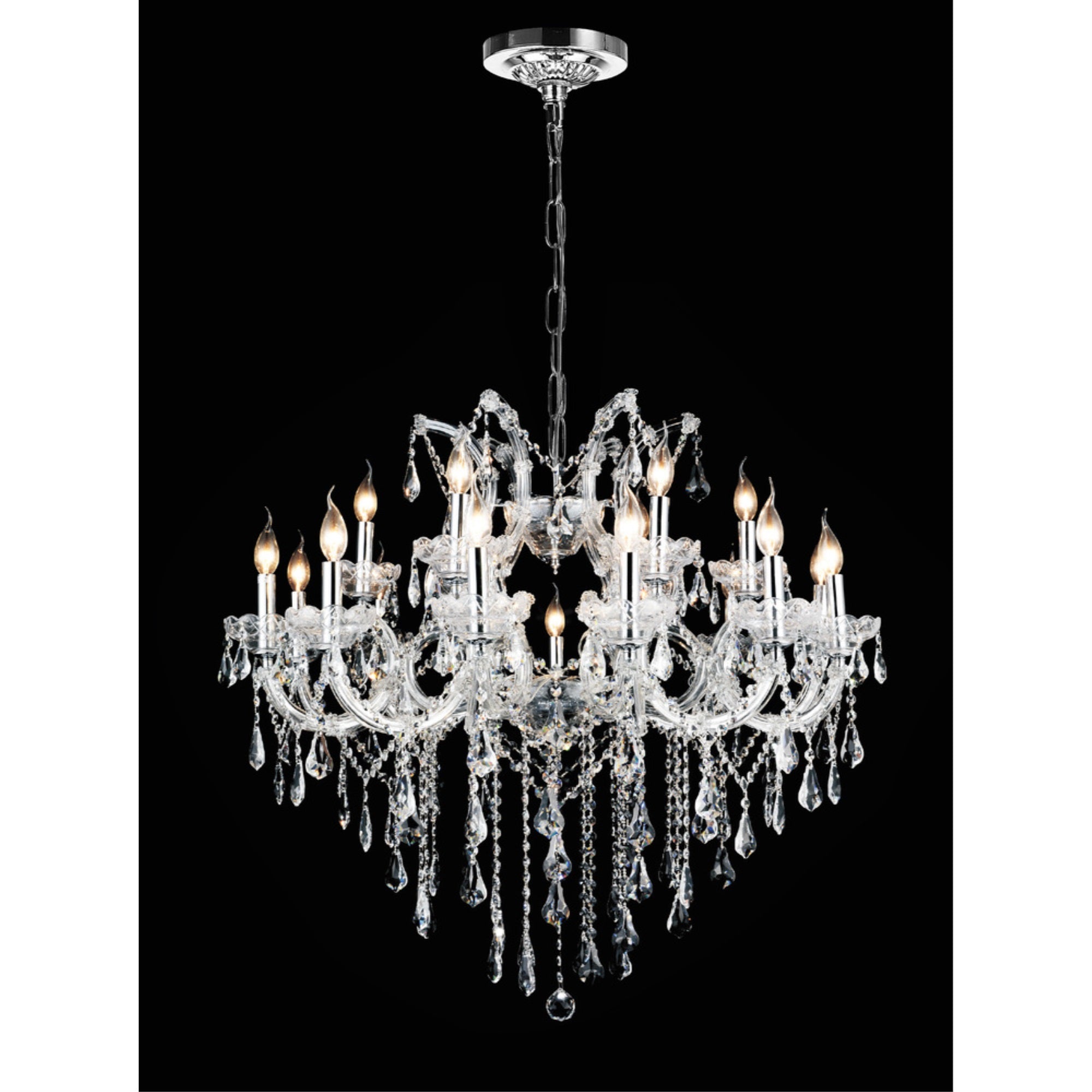19 Light Up Chandelier with Chrome finish
