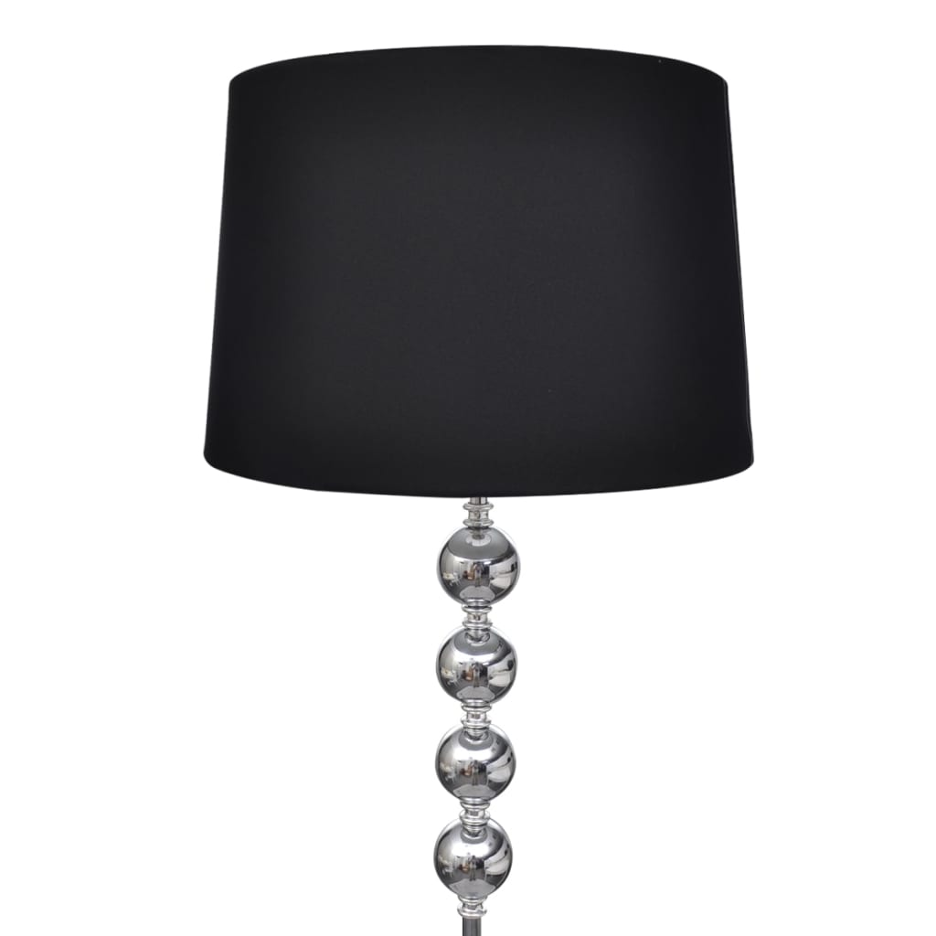 vidaXL Floor Lamp Shade with High Stand 4 Ball Stack Decoration Black