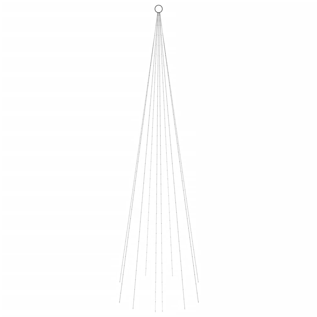 Vidaxl Christmas Tree On Flagpole Cold White 310 Leds 118.1''