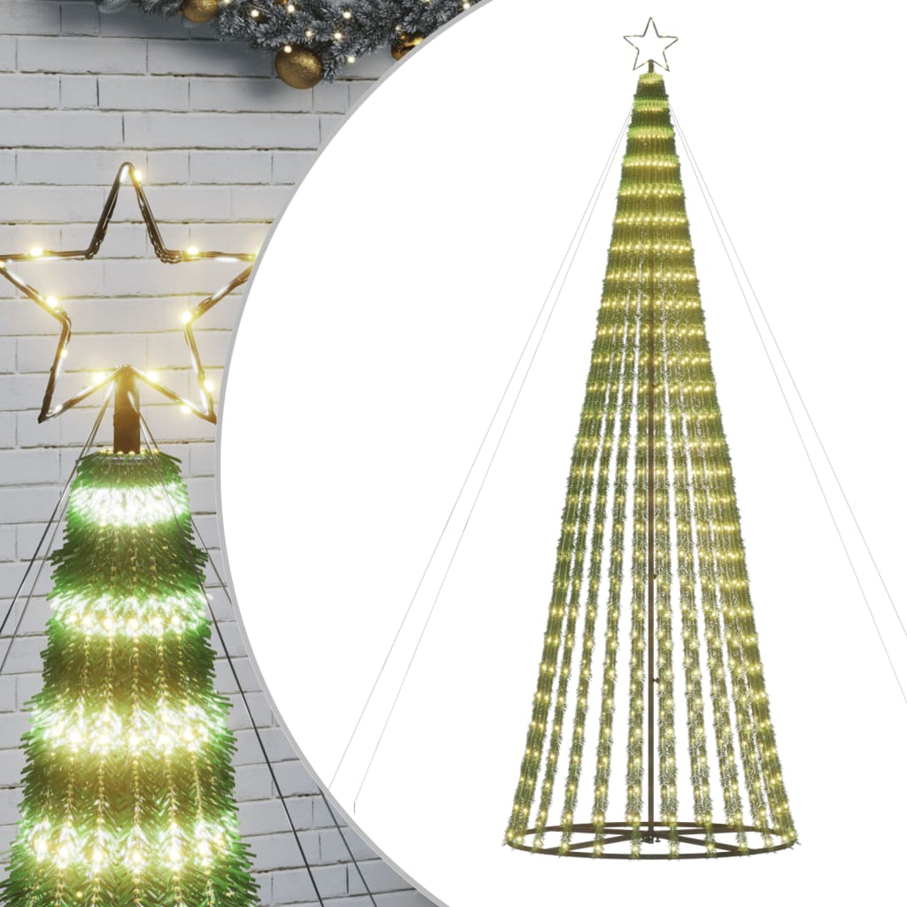 vidaXL Weihnachtsbaum Kegelform 688 LEDs Warmwei 300 cm