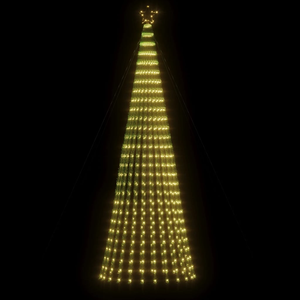 vidaXL Weihnachtsbaum Kegelform 688 LEDs Warmwei 300 cm