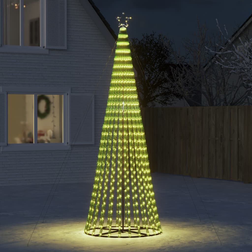vidaXL Weihnachtsbaum Kegelform 688 LEDs Warmwei 300 cm