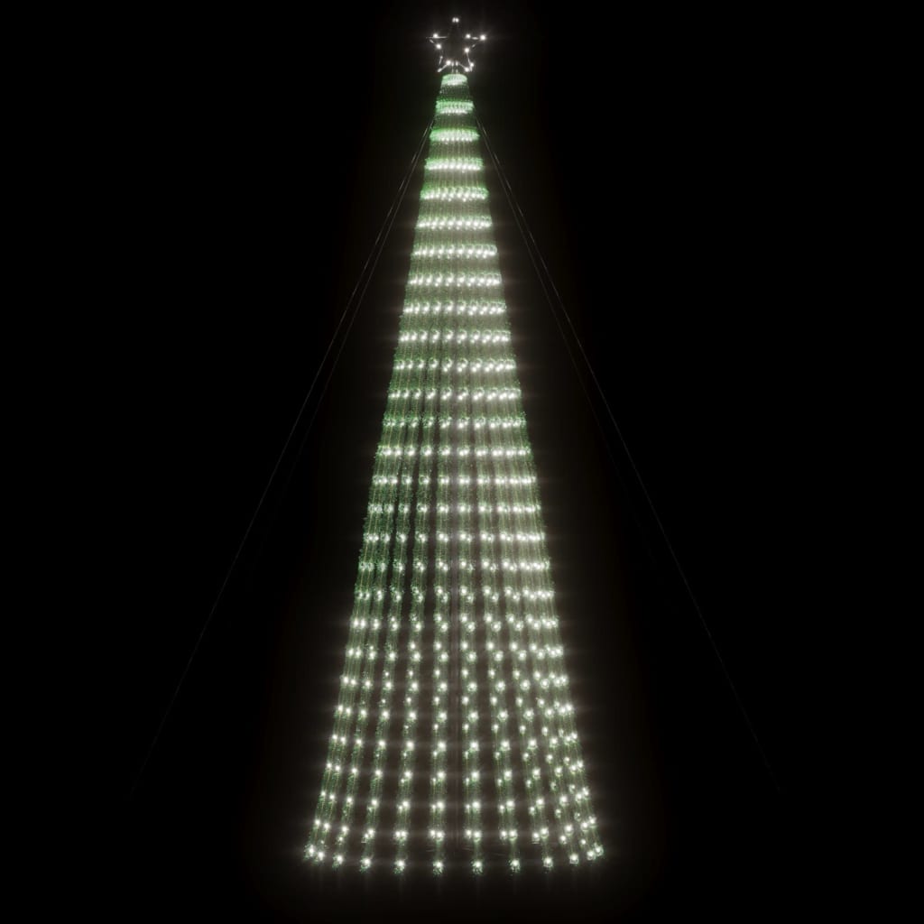 vidaXL Weihnachtsbaum Kegelform 688 LEDs Kaltwei 300 cm