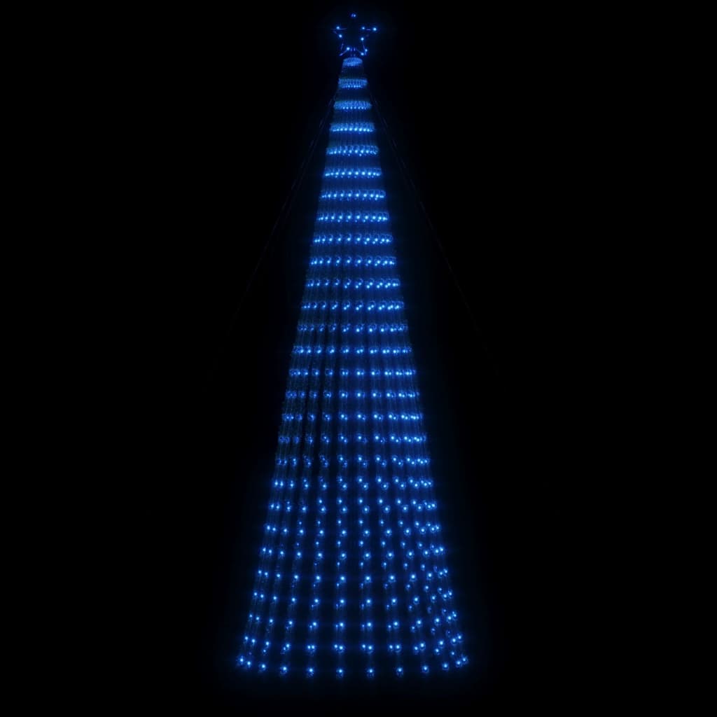 vidaXL Weihnachtsbaum Kegelform 688 LEDs Blau 300 cm