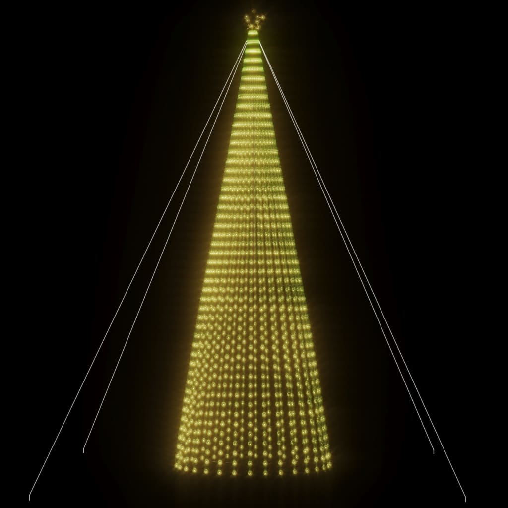 vidaXL Weihnachtsbaum Kegelform 1544 LEDs Warmwei 500 cm
