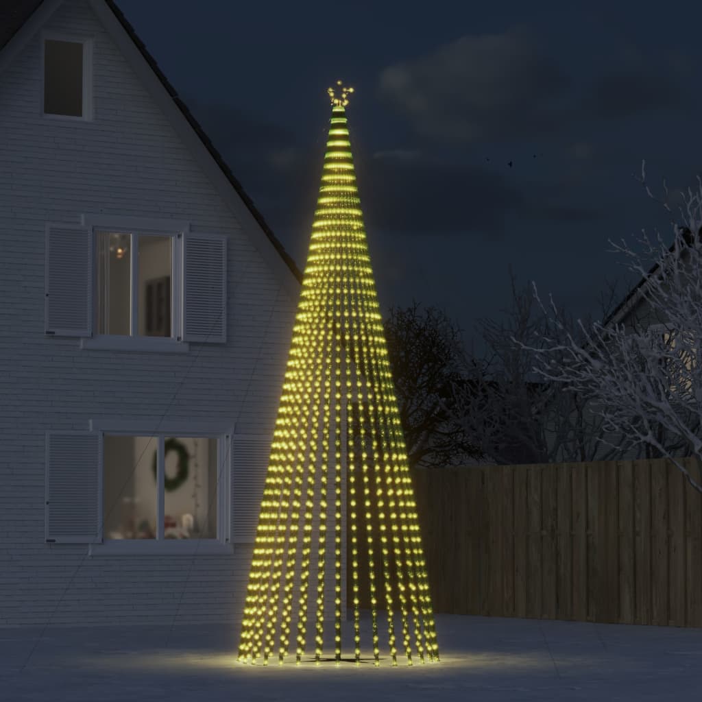 vidaXL Weihnachtsbaum Kegelform 1544 LEDs Warmwei 500 cm