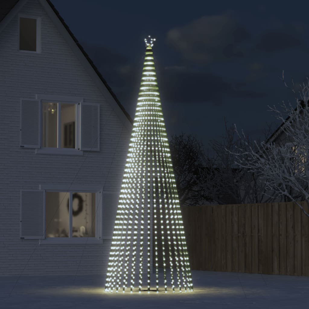 vidaXL Weihnachtsbaum Kegelform 1544 LEDs Kaltwei 500 cm