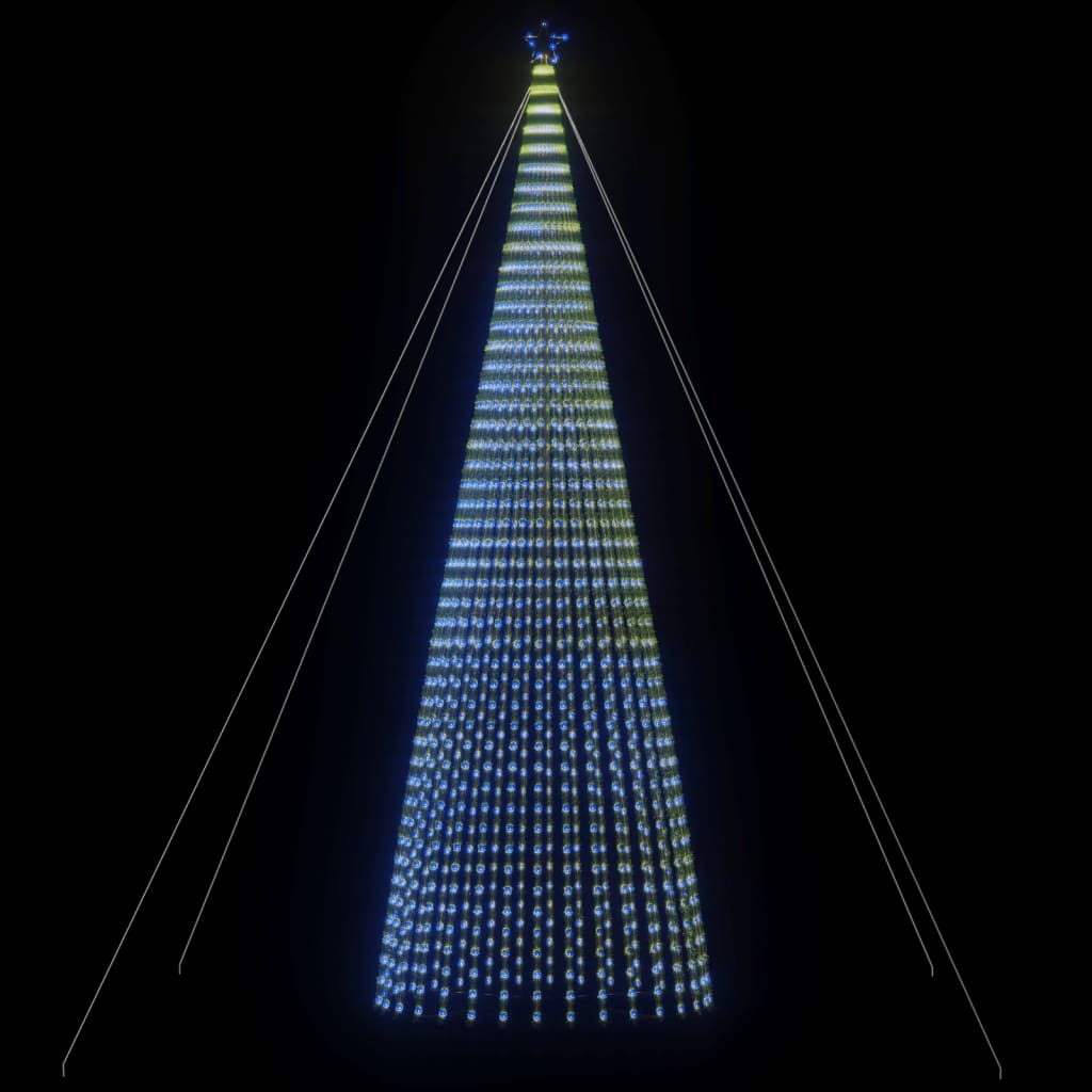 vidaXL Weihnachtsbaum Kegelform 1544 LEDs Blau 500 cm