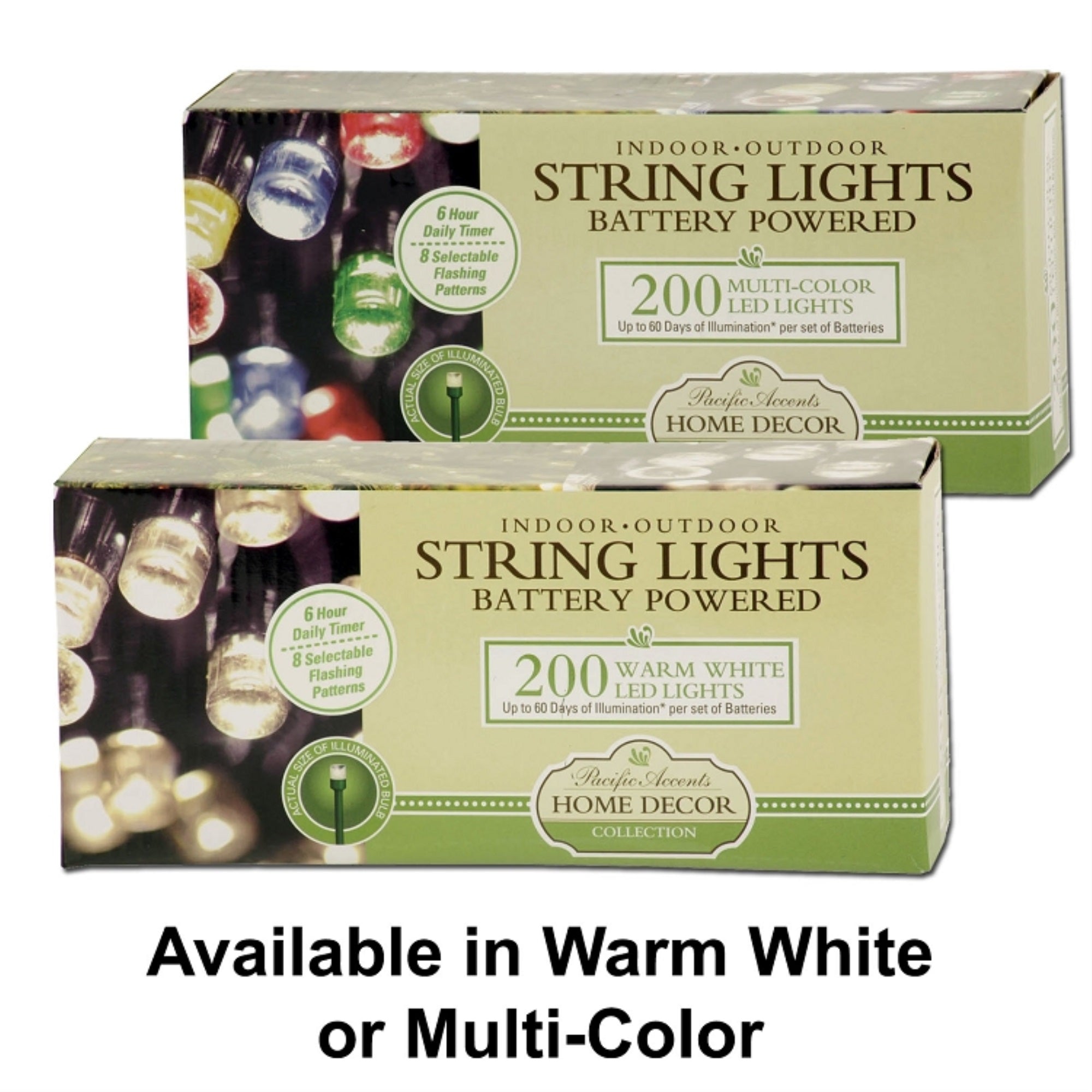 Flipo Battery Operated String Lights 50/100/200 LED - White