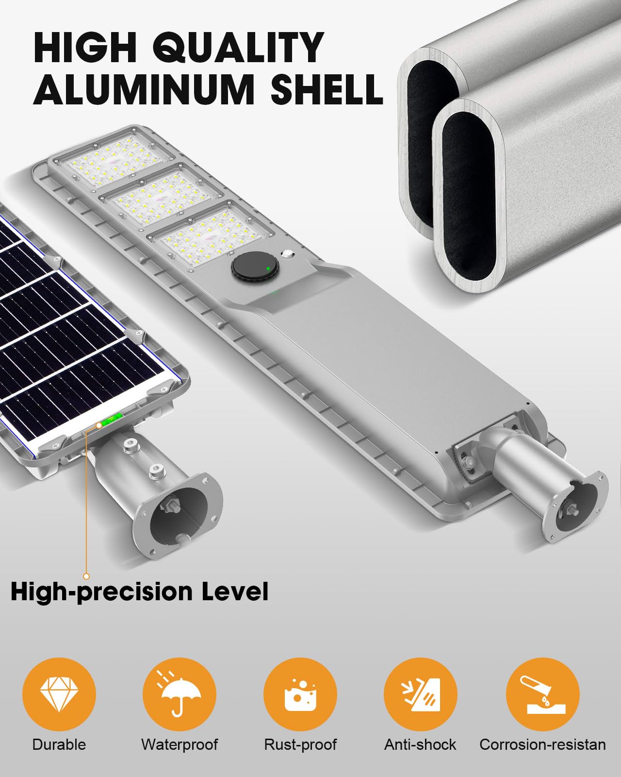 9000W Solar Street Light Outdoor Waterproof, Flood Light Dusk to Dawn with 60,000mAh LiFePO4 Battery & Motion Sensor, LED Security Lights Solar Powered for Parking Lot/Yard/Garage (Copy)