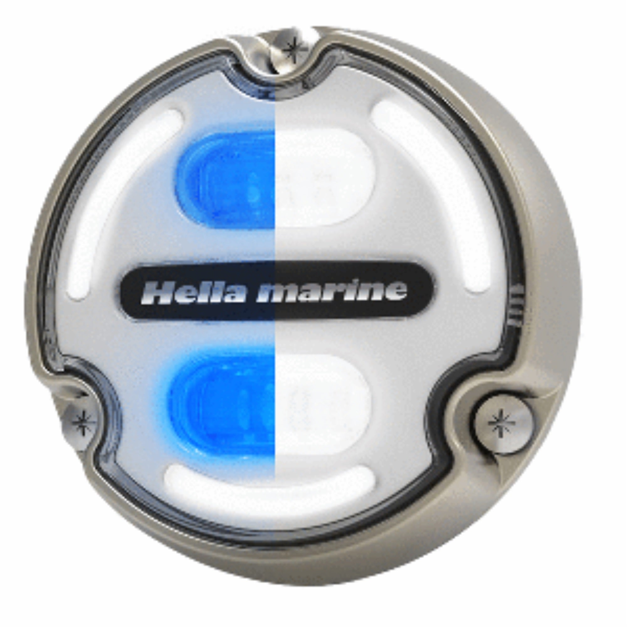 Hella Marine Apelo A2 Blue White Underwater Light - 3000 Lumens - Bronze Housing - White Lens W/Edge Light