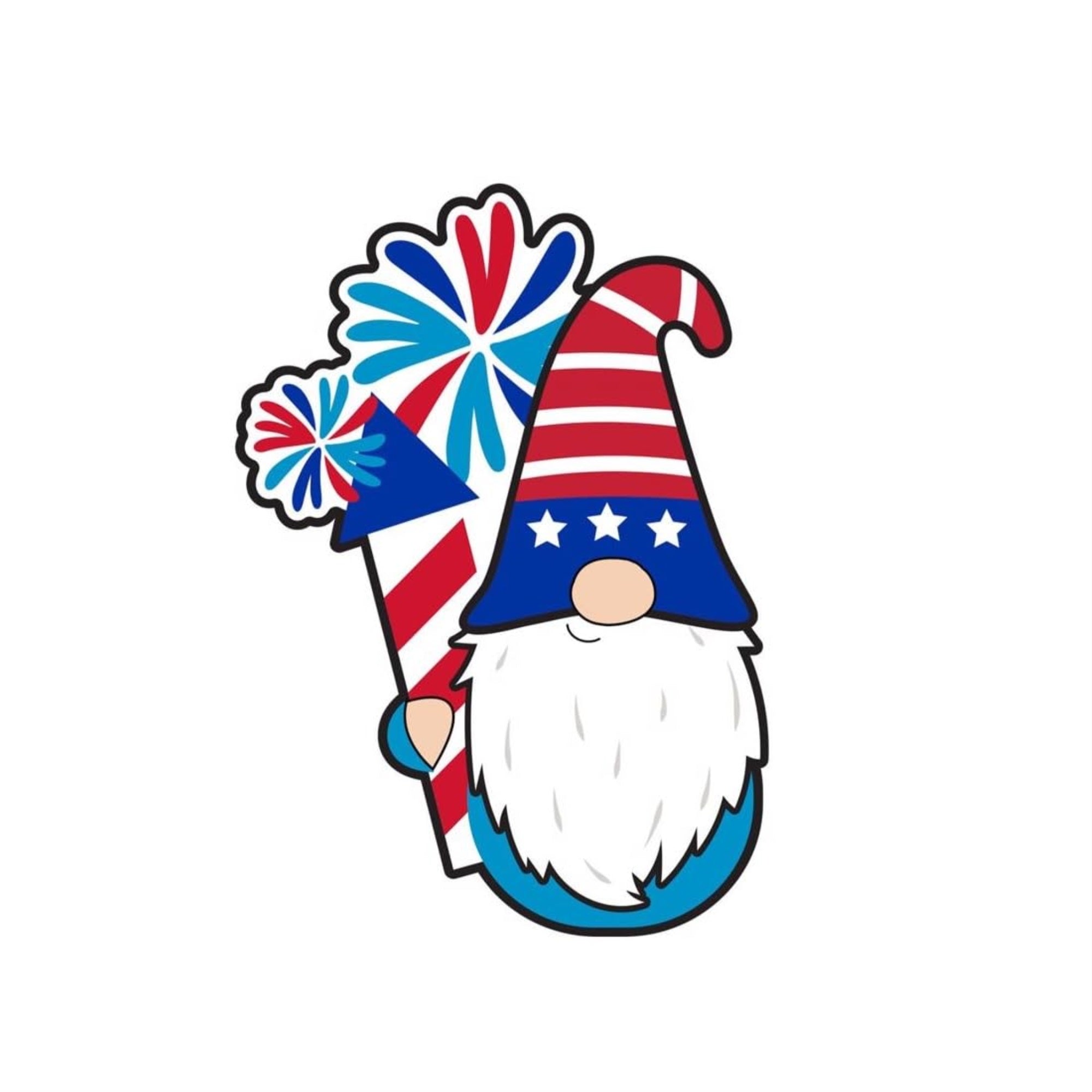 IG DESIGN Patriotic Shimmer Decoration, Plastic, Model IG153883D, 1 pc, No Color