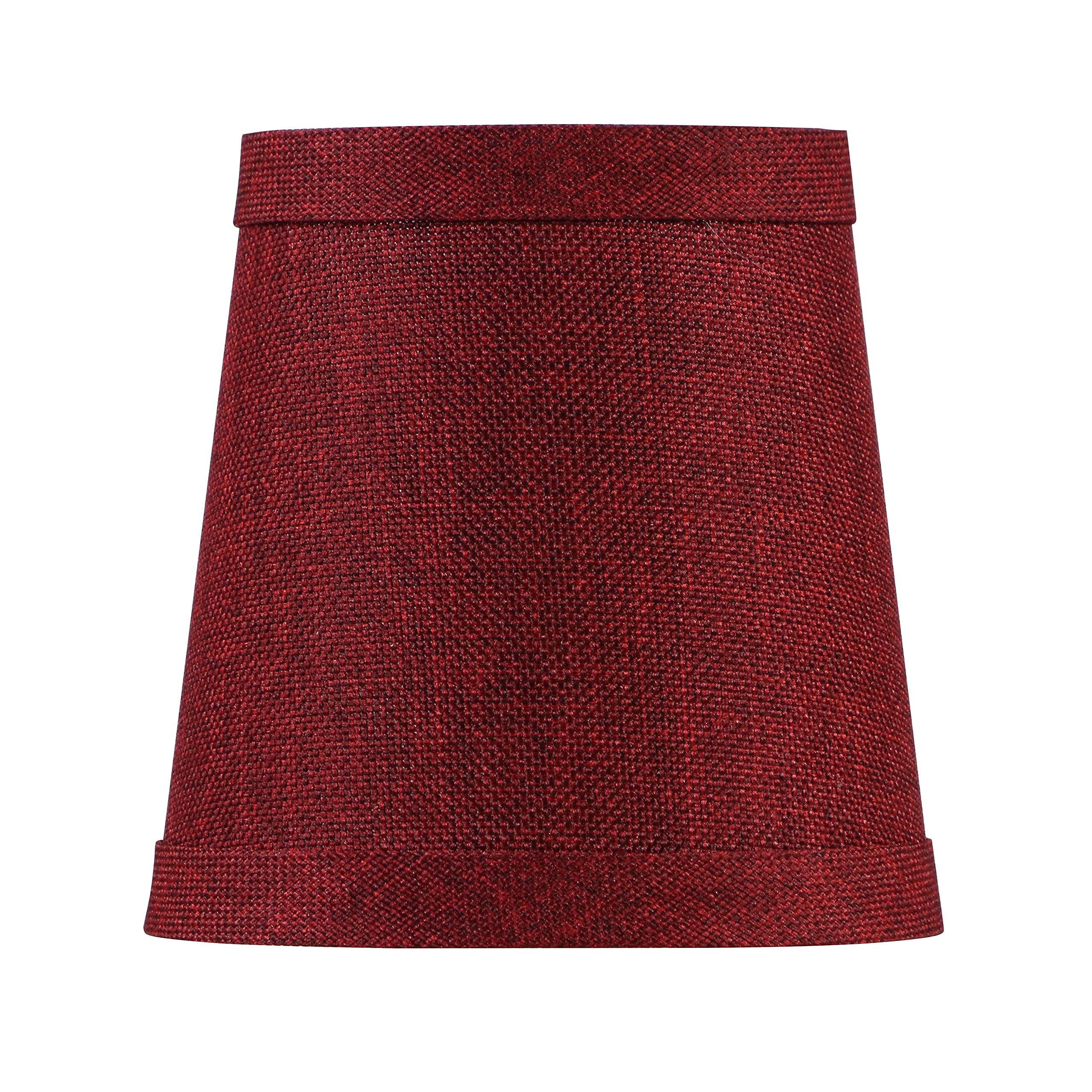 Aspen Creative 51012-2, Empire Clip-On Chandelier Lamp Shade, Burgundy, 3&quot; Top X 4&quot; Bottom X 4&quot; Slant Height, Set Of 2
