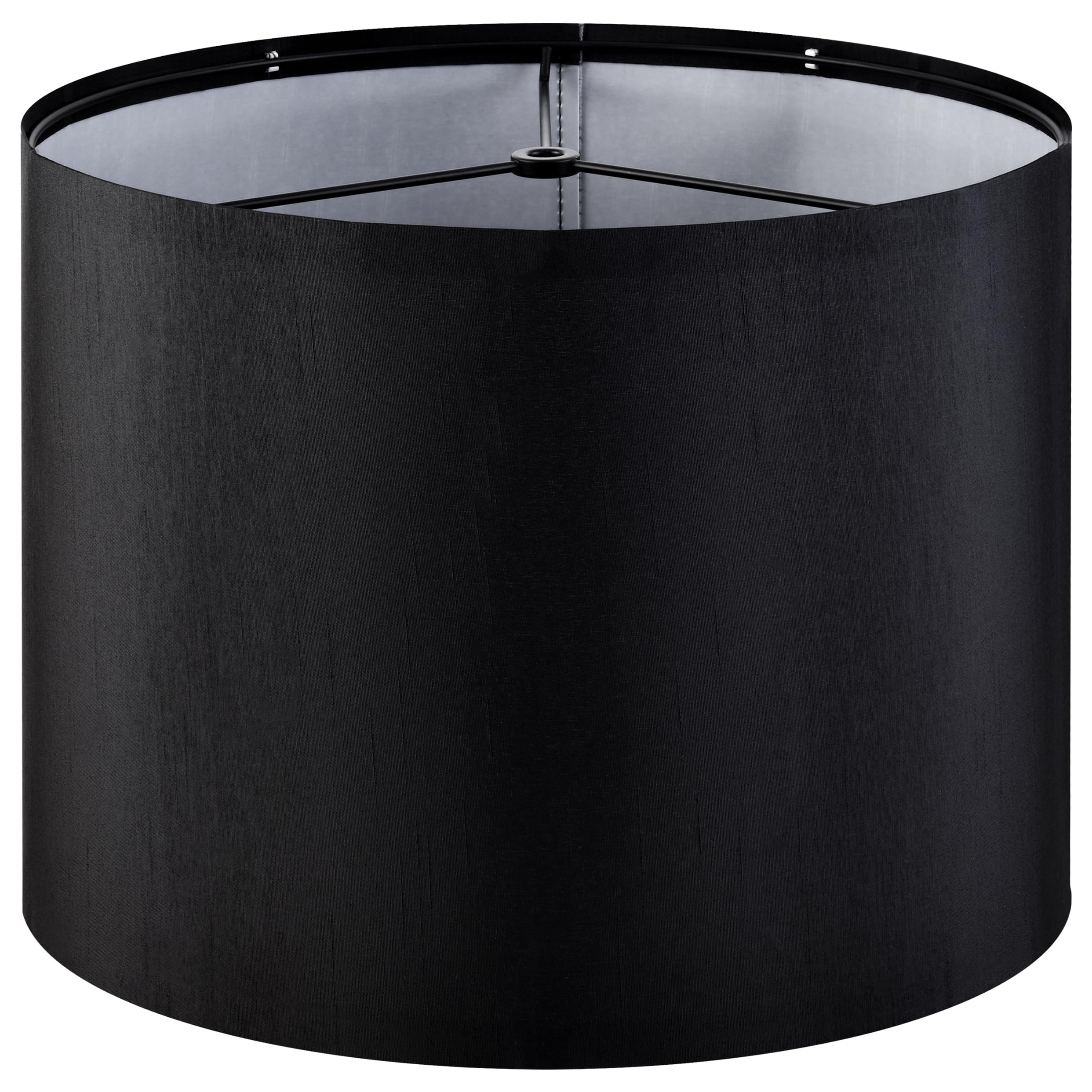 GOSO Medium Black Lamp Shade -for Table Lamps Floor Lamps-13 * 13 * 10 inch (Spider) Barrel Lampshades Replacement-Rustic DIY Modern Shade for Night Stand Lights for Bedroom Required Assembly