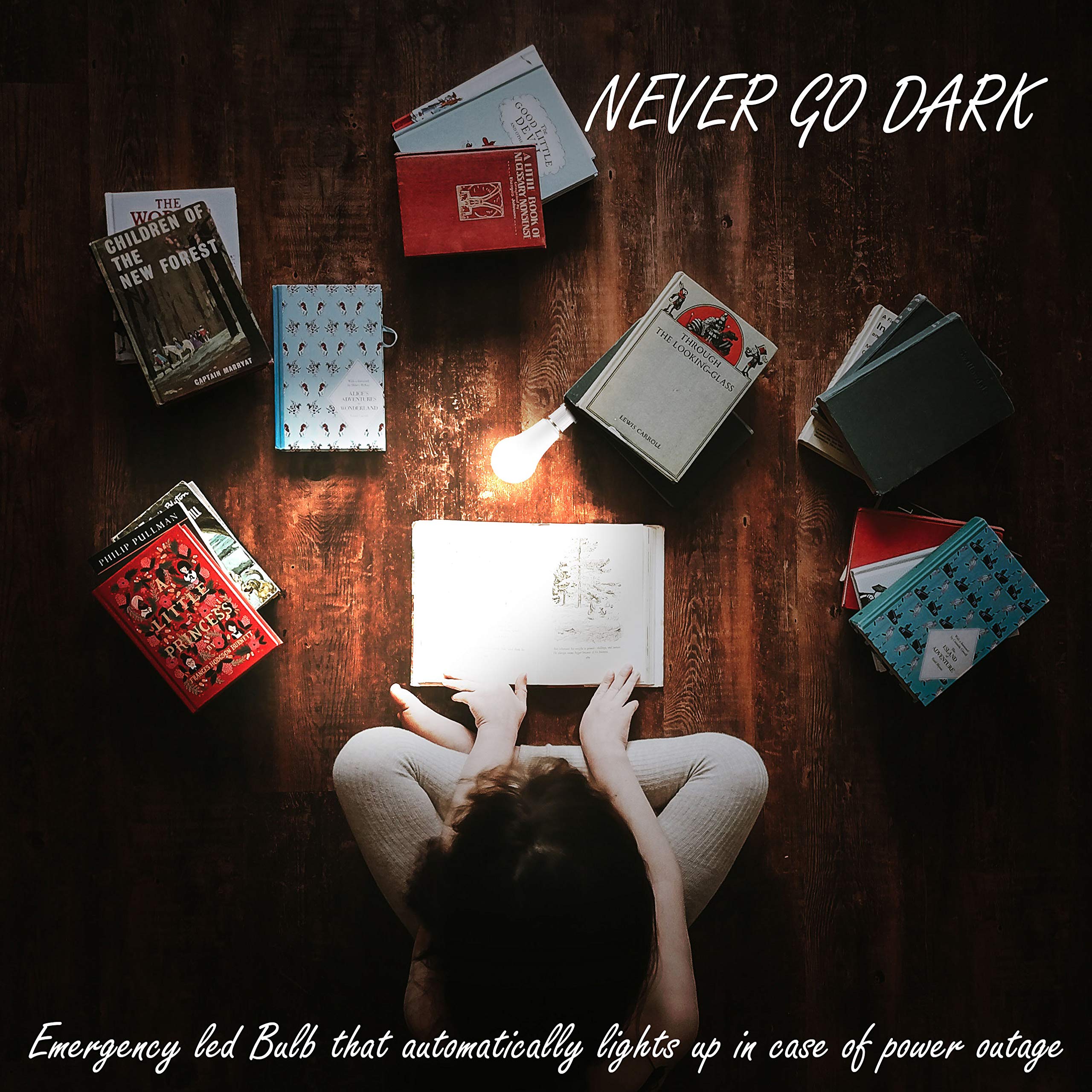 Laborate Lighting Rechargeable Led Light Bulbs, 60 Watt Emergency Bulbs, Pack Of 4, 3000K