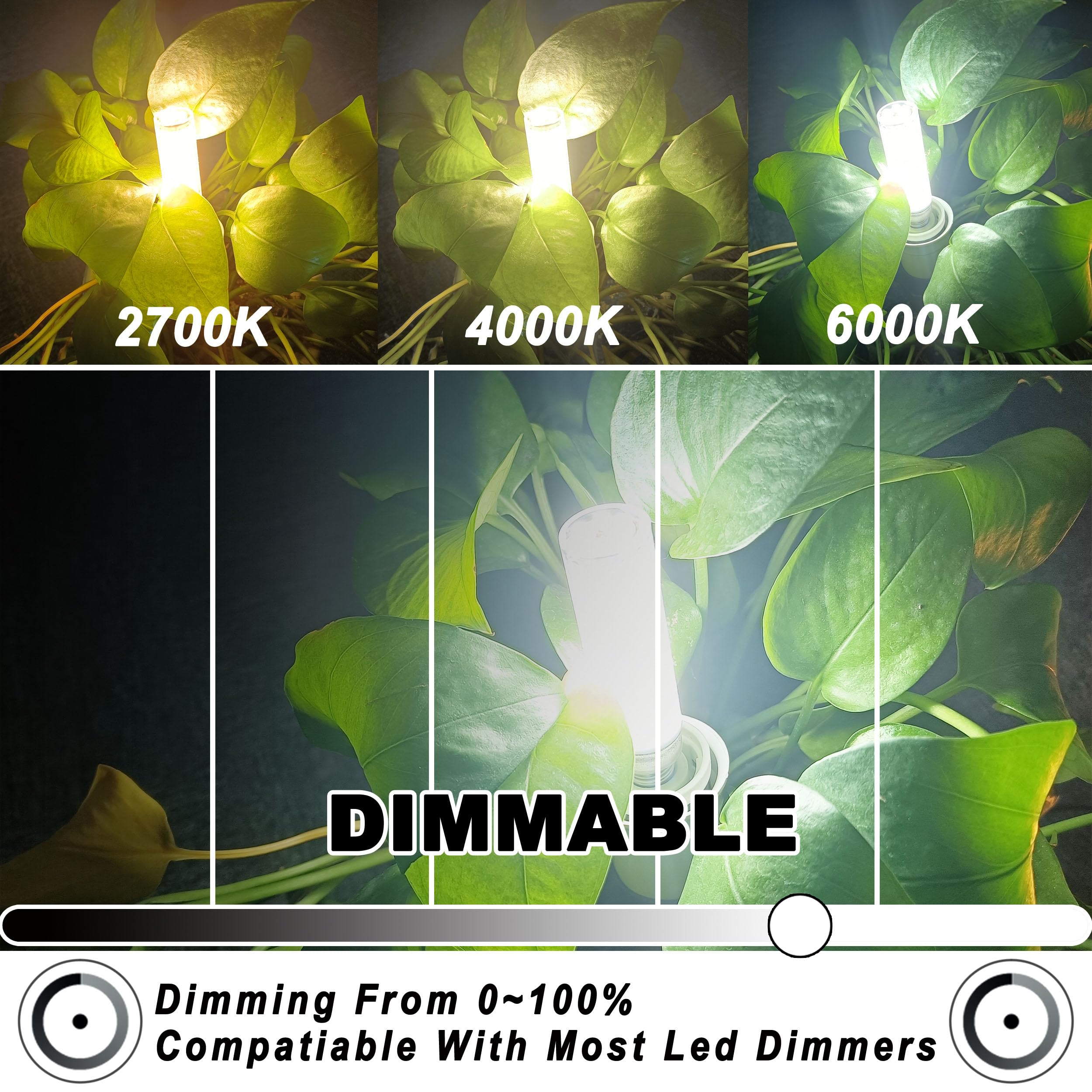 ALIDE E11 LED Bulbs 10W 1000LM Dimmable 6000K Daylight White Candelabra Bulbs, T3/T4 Mini Base, 5-Pack