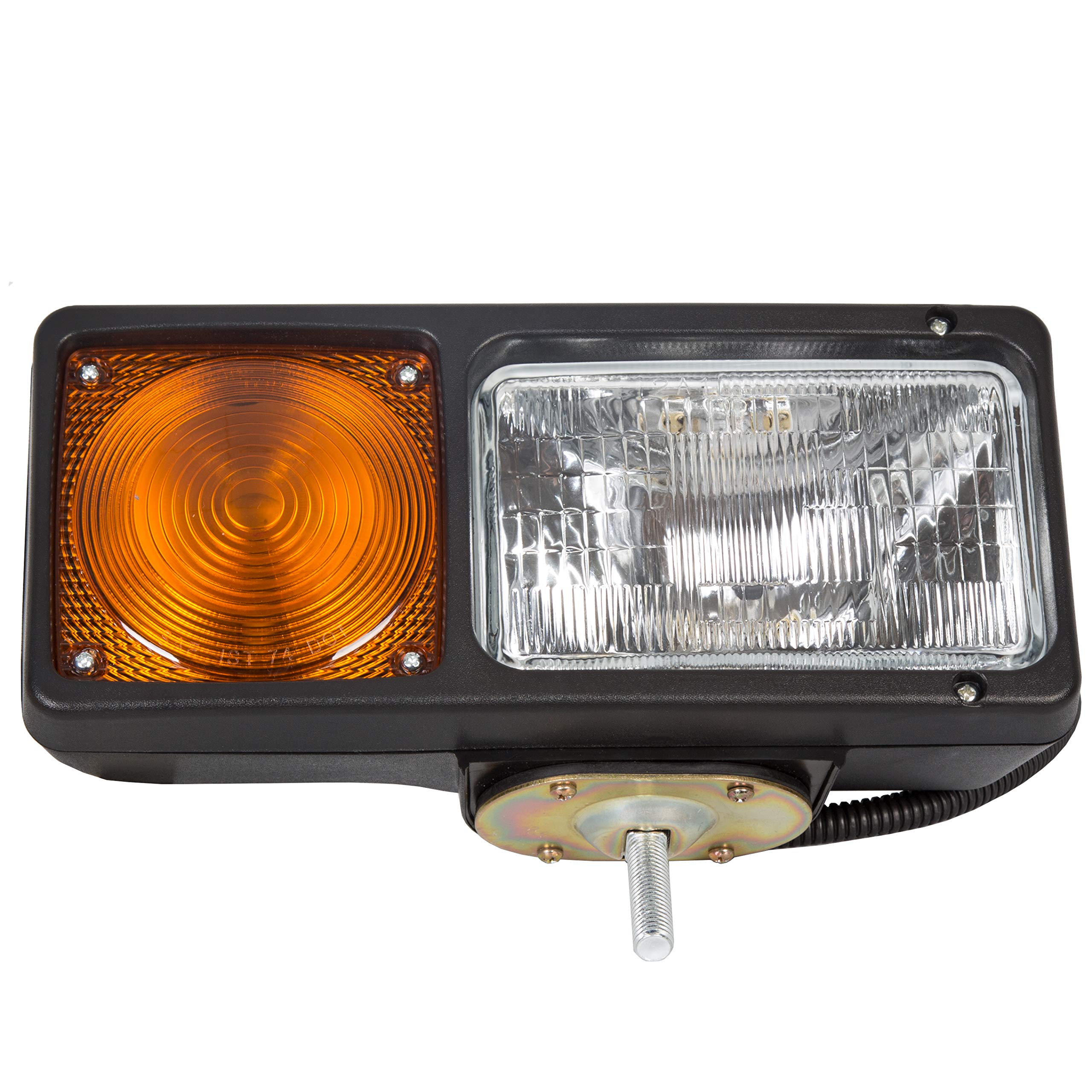 HECASA Universal Trunk Snowplow Lights - Clear Lens, Black Housing, Model CB-635