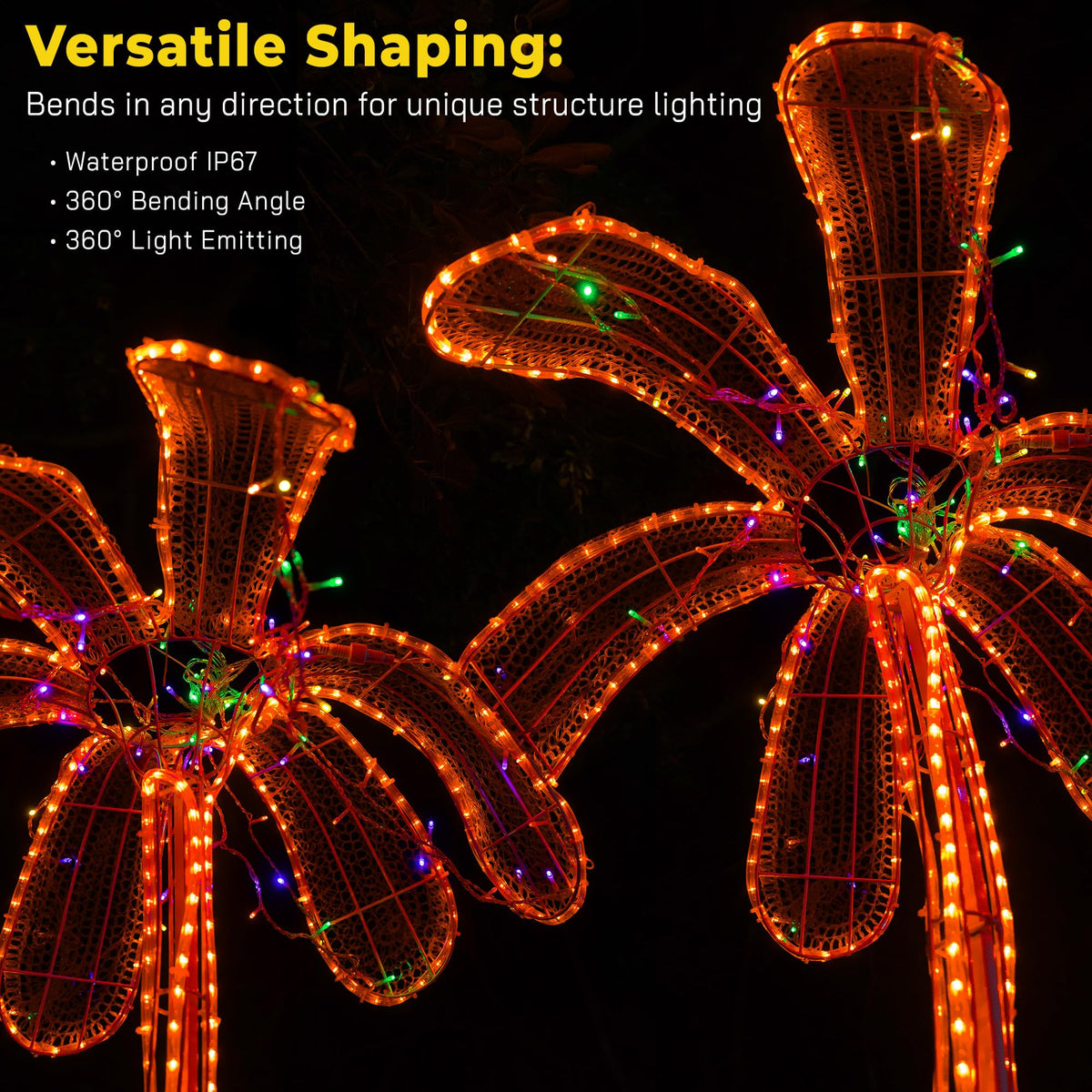 20ft Led Rode Designs Wyzworks 216Leds 20Ft Led Outside Rope Lights, Outdoor Etl Certified W ...