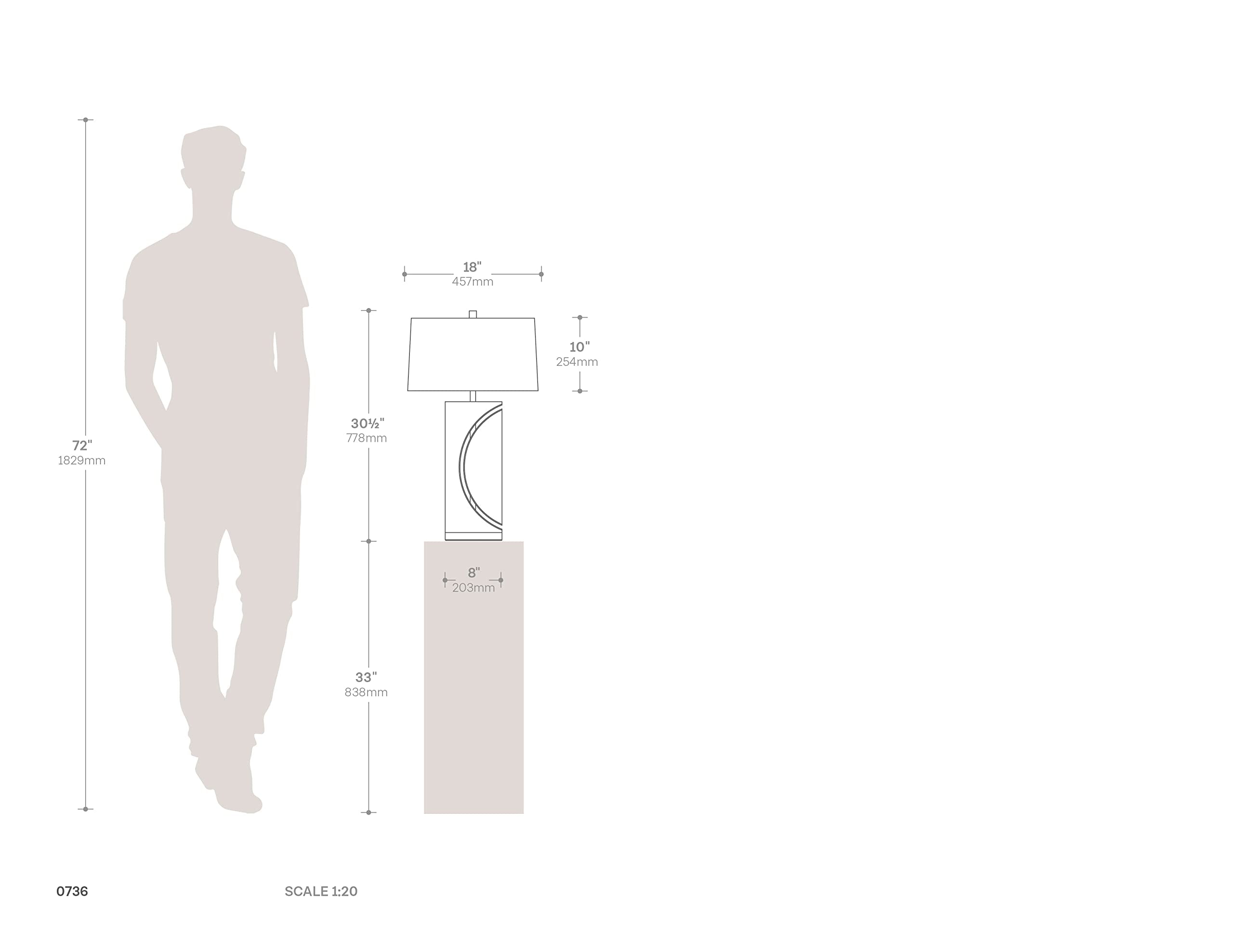 Nova Of California Half Moon Table Lamp With Nightlight 30&quot; Dark Brown & Brushed Nickel Modern Lamp With 4-Way Rotary Switch, Ideal For Bedrooms