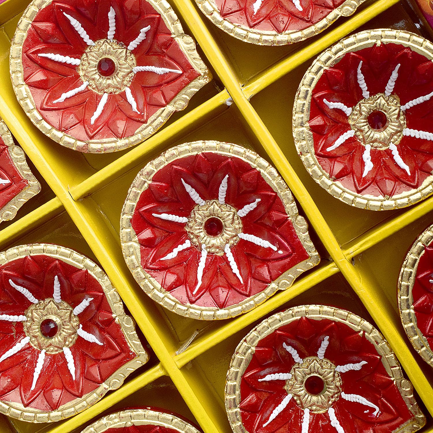 SATVIK 12 Pc Set Clay Diya Diwali Dia with Cotton Wicks for Puja Pooja Traditional Handmade Terracotta Earthen Vilakku Oil Lamp