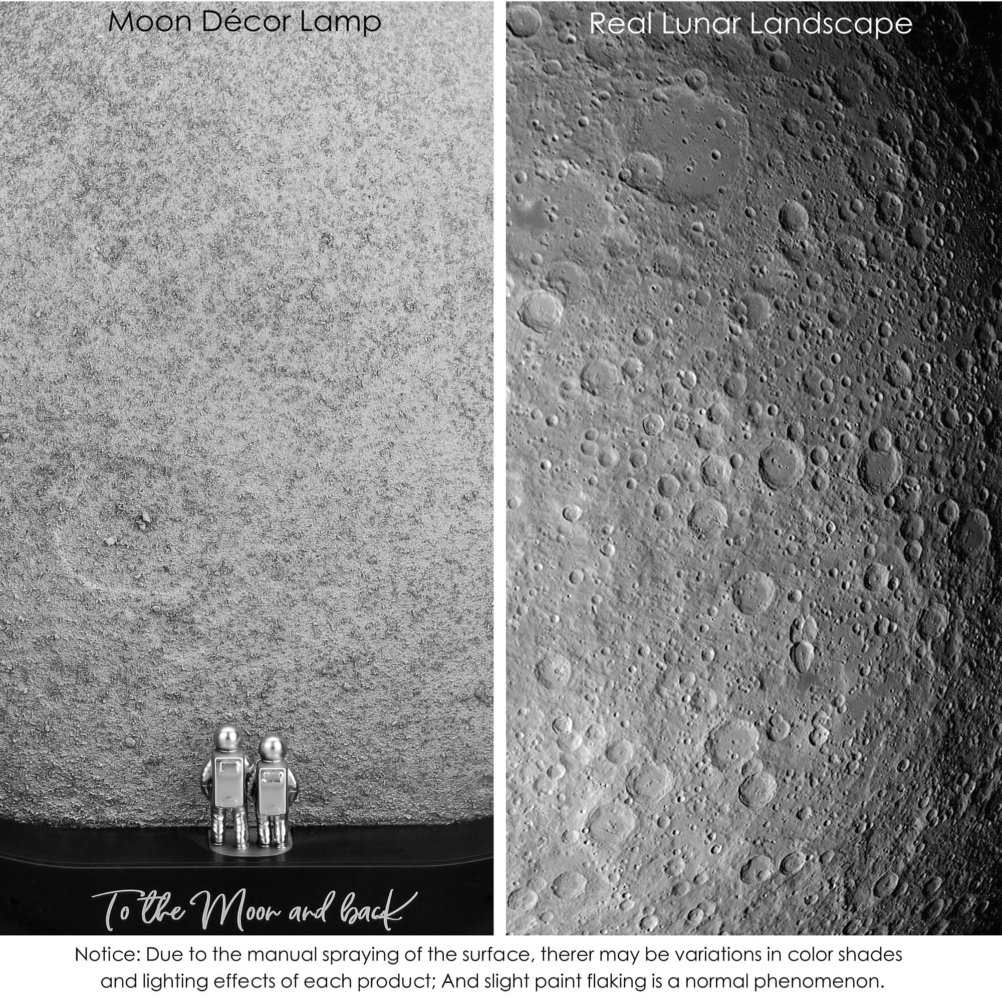 Mamre Astronaut Couple Lunar Lamp Moon Light 3D Moon Rechargeable Night Light Gift Home Decor Lighting For Anniversary Birthday