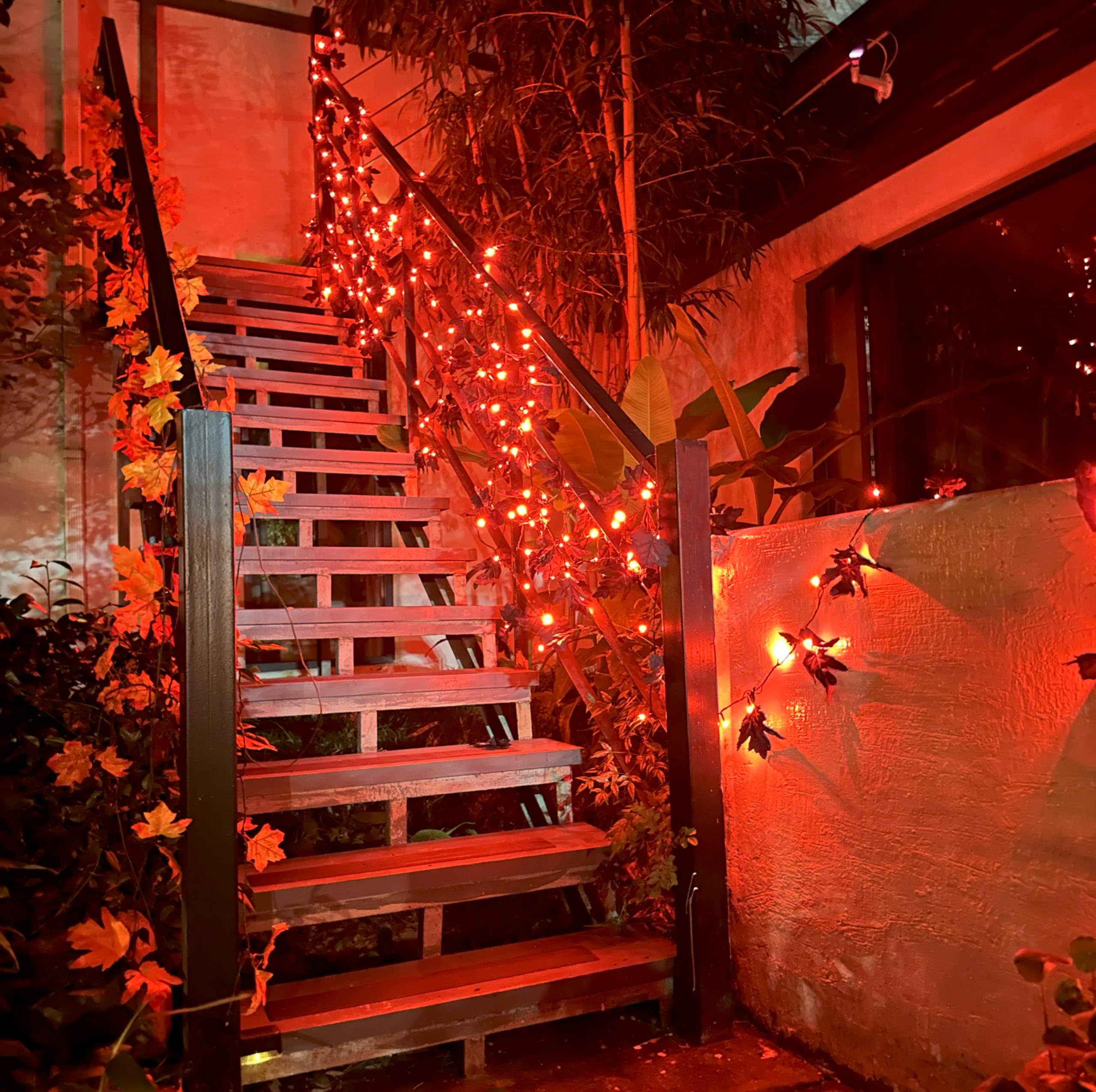 Clycaloor 66ft Maple Leaves String Lights Fall Decor for Home Thanksgiving Decorations Lighted Fall Garland Decorations Thanksgi