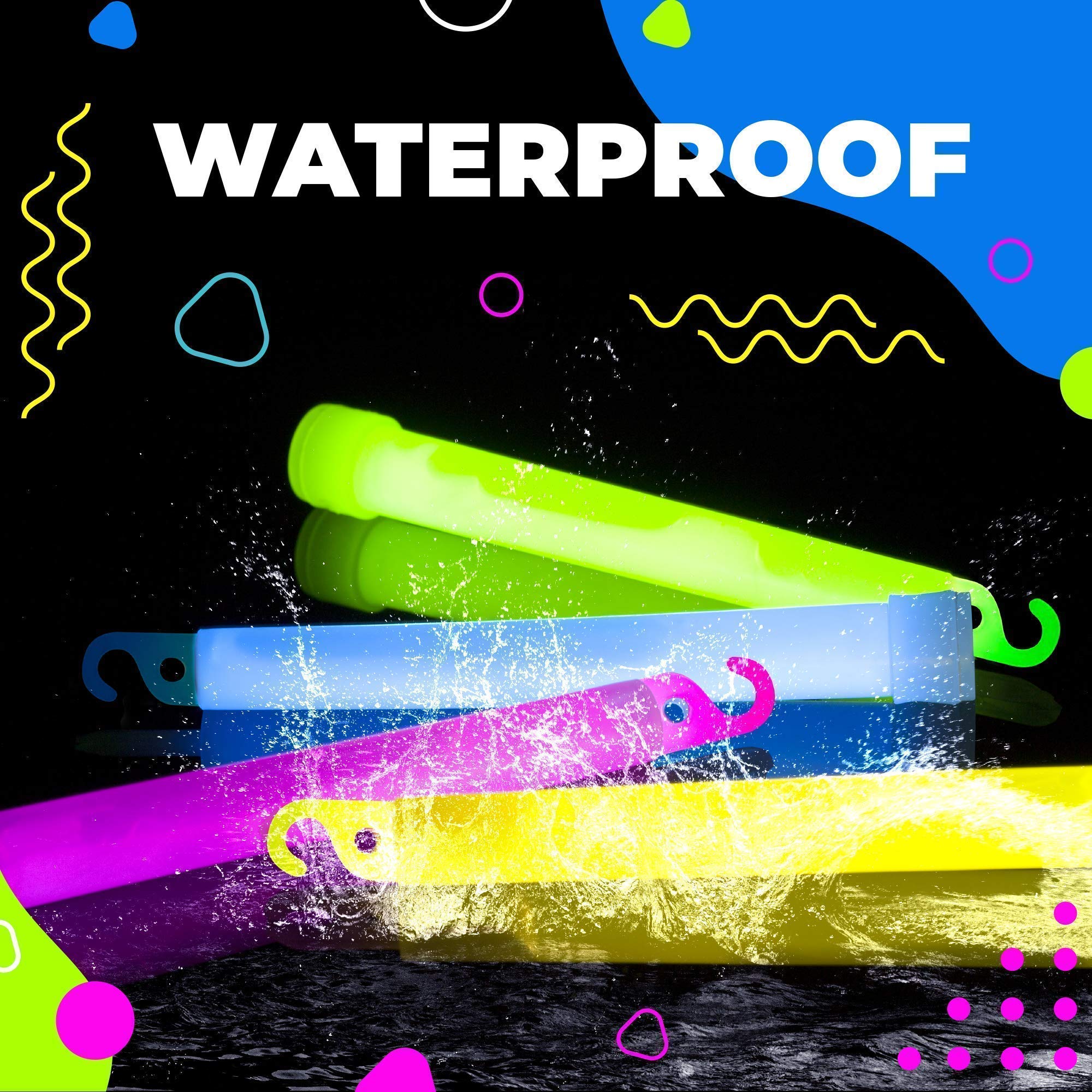 32 Pcs Ultra Bright 6 Inch Glow Sticks - Emergency Bright Chem Glow Sticks With 12 Hour Duration - Camping, Hiking Glow Stick Lights - For Parties And Kids Activities - Blackout Or Storm Ready Use