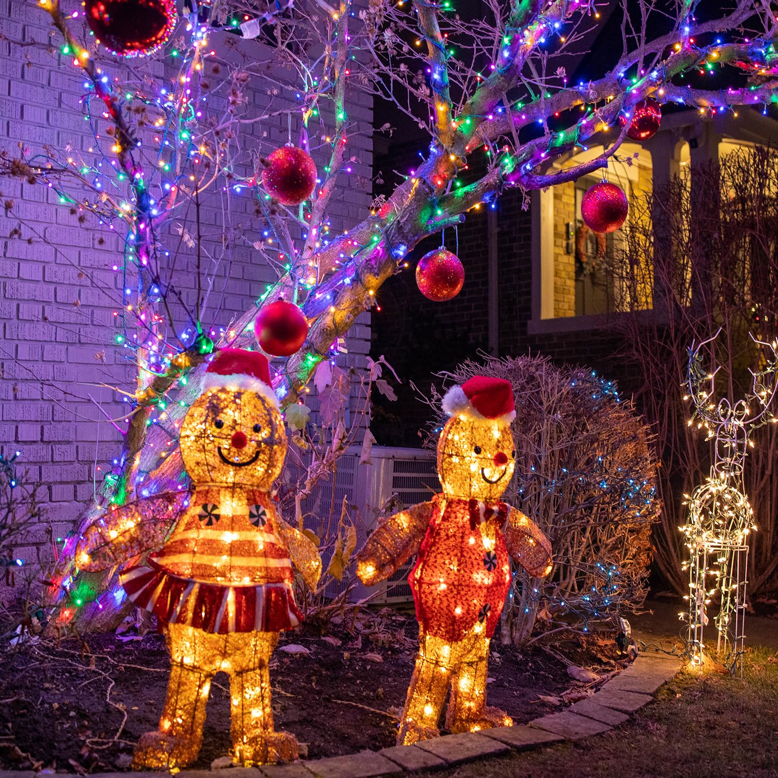 Dealbeta 4Pack Battery Christmas String Lights 50Leds Christmas Lights Battery 16.5Ft Dark Green Battery String Lights Auto Timer 8 Modes Indoor Outdoor Christmas Decoration For Wreath,Tree,Deck(Rgby)