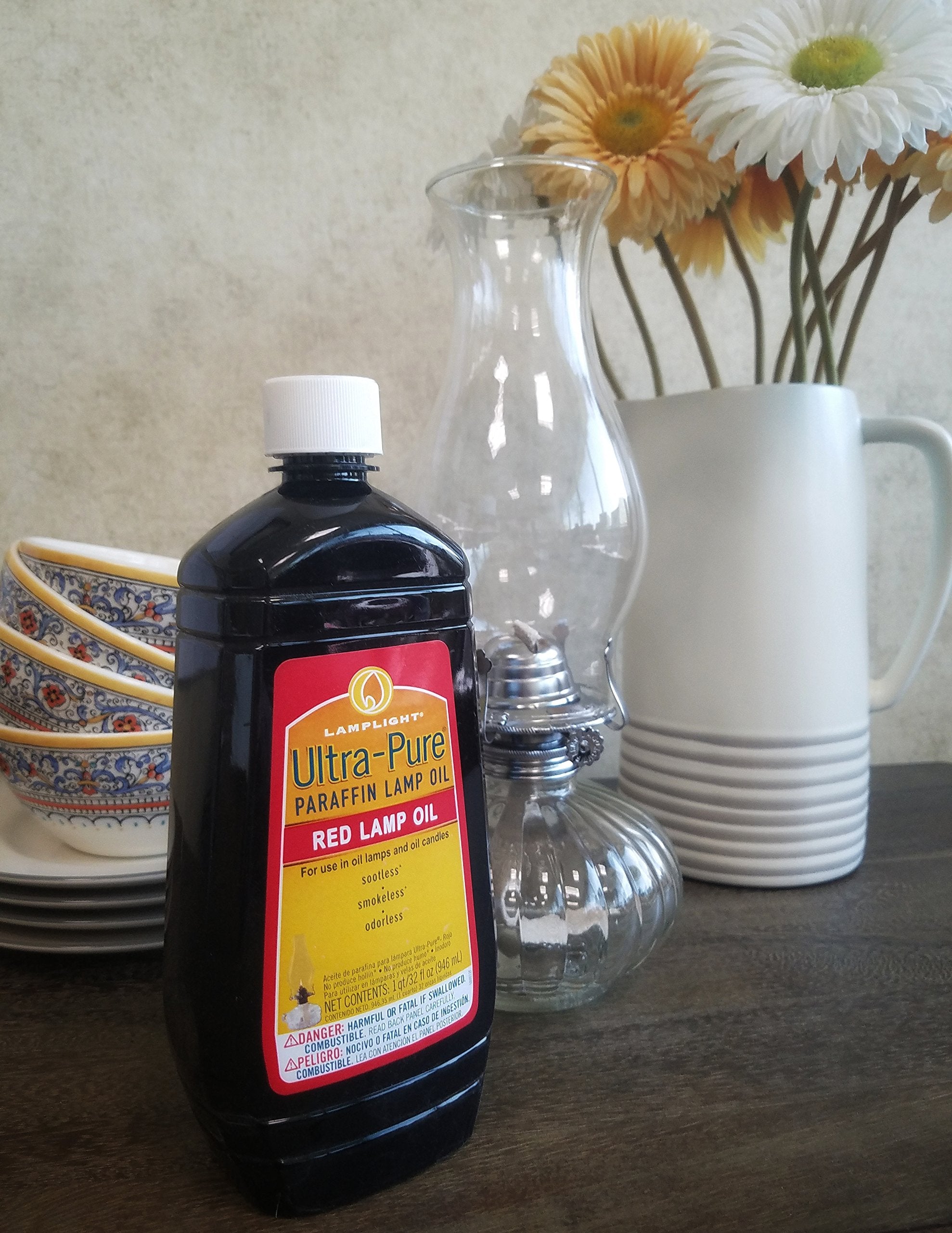 Lamplight 60012 Ultra-Pure Lamp Oil, 32-Ounce, Red