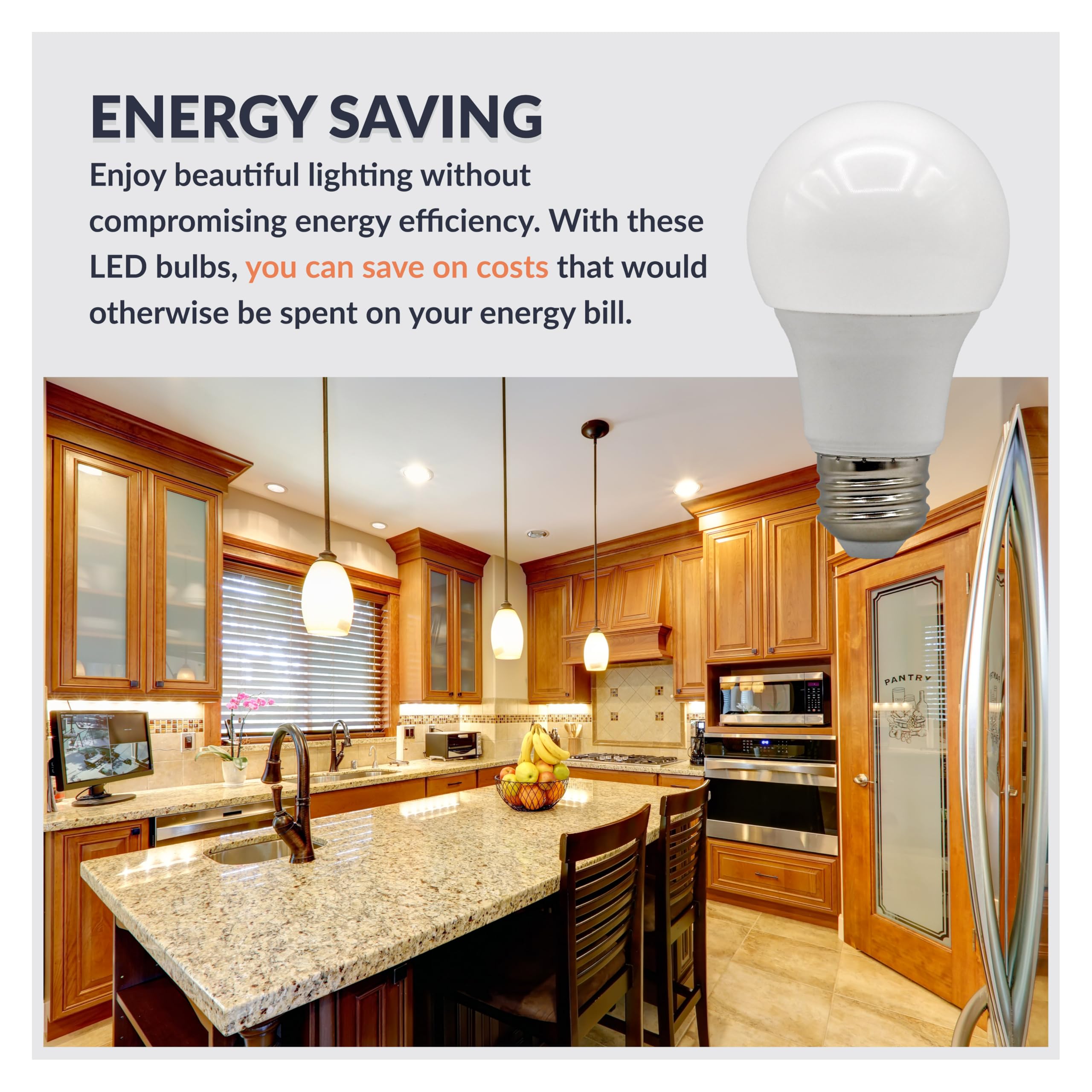 Newhouse Lighting 60 Watt Equivalent 2700K 800-Lumen A19, E26 Base, Dimmable Led Light Bulb E26A19-60Wd, Ideal Light For Bedroom