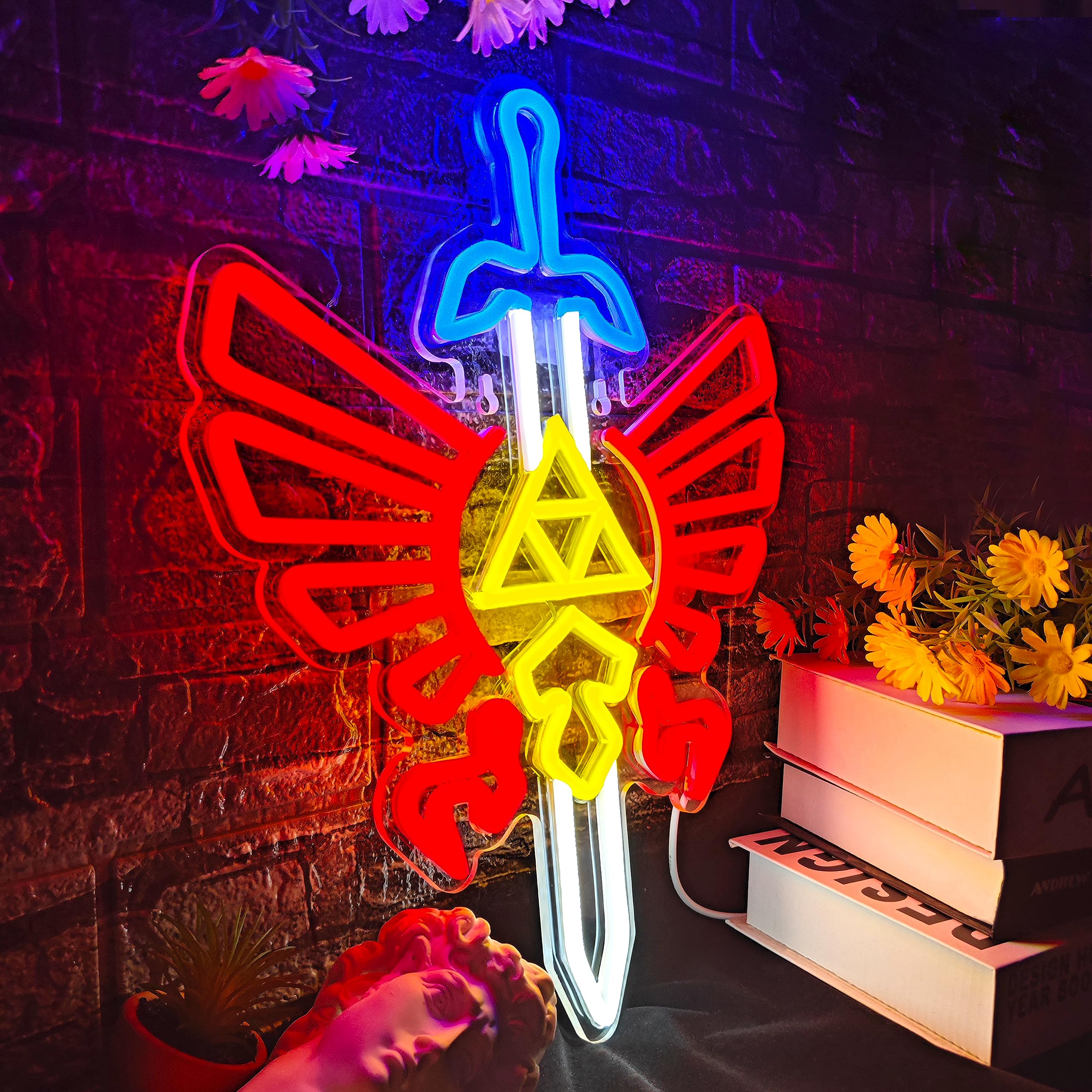 JIARODEY Neon Sign - decorative replica cutting edge LED Wall Decor for Gaming Room, 15.7x10.6inch, Model S-01, Color: decorative replica cutting edge