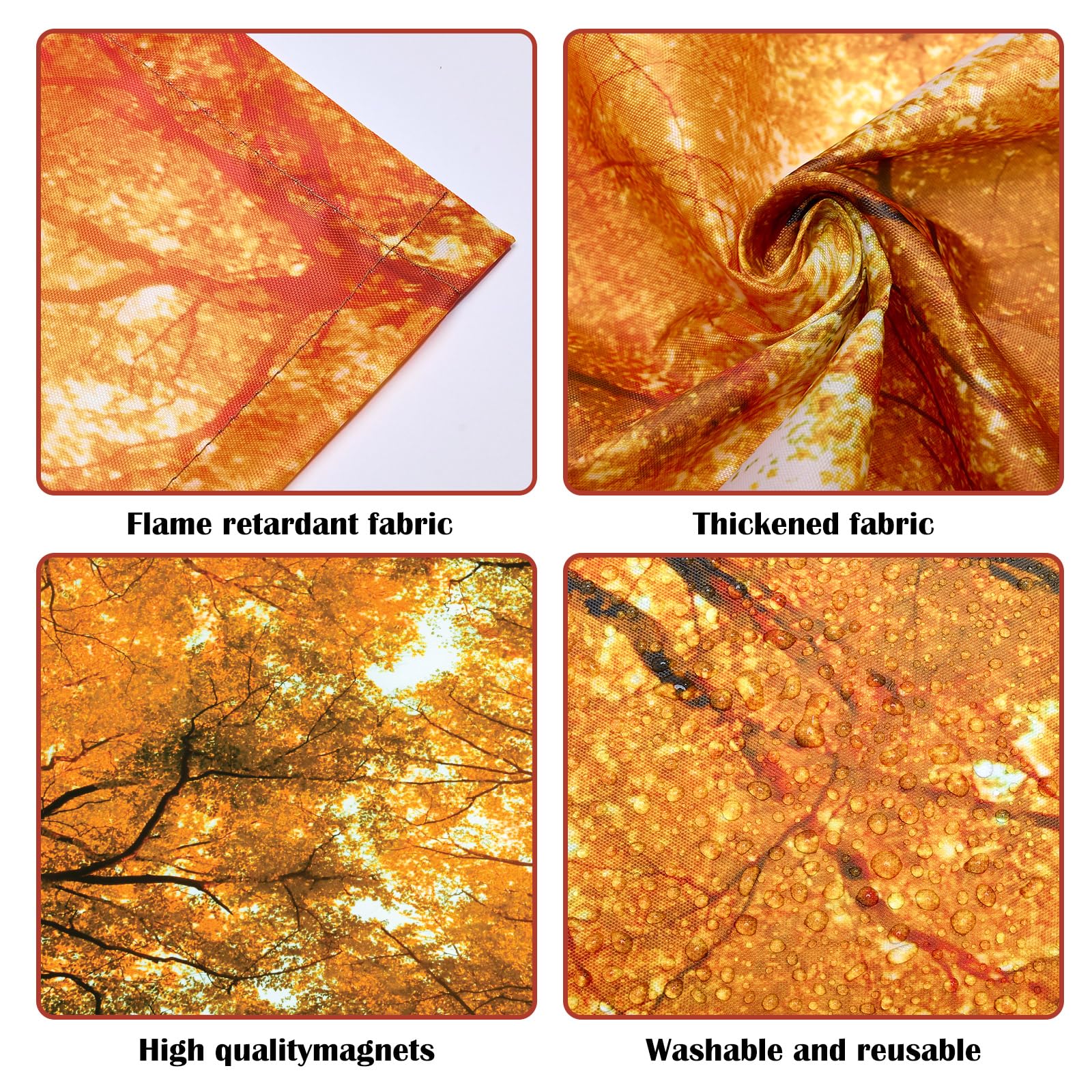 Angsylth 8 Pcs Fluorescent Light Covers - 4 X 2 Feet, Magnetic Light Filters For Office, Hospitals, Home - Autumn & Sunset