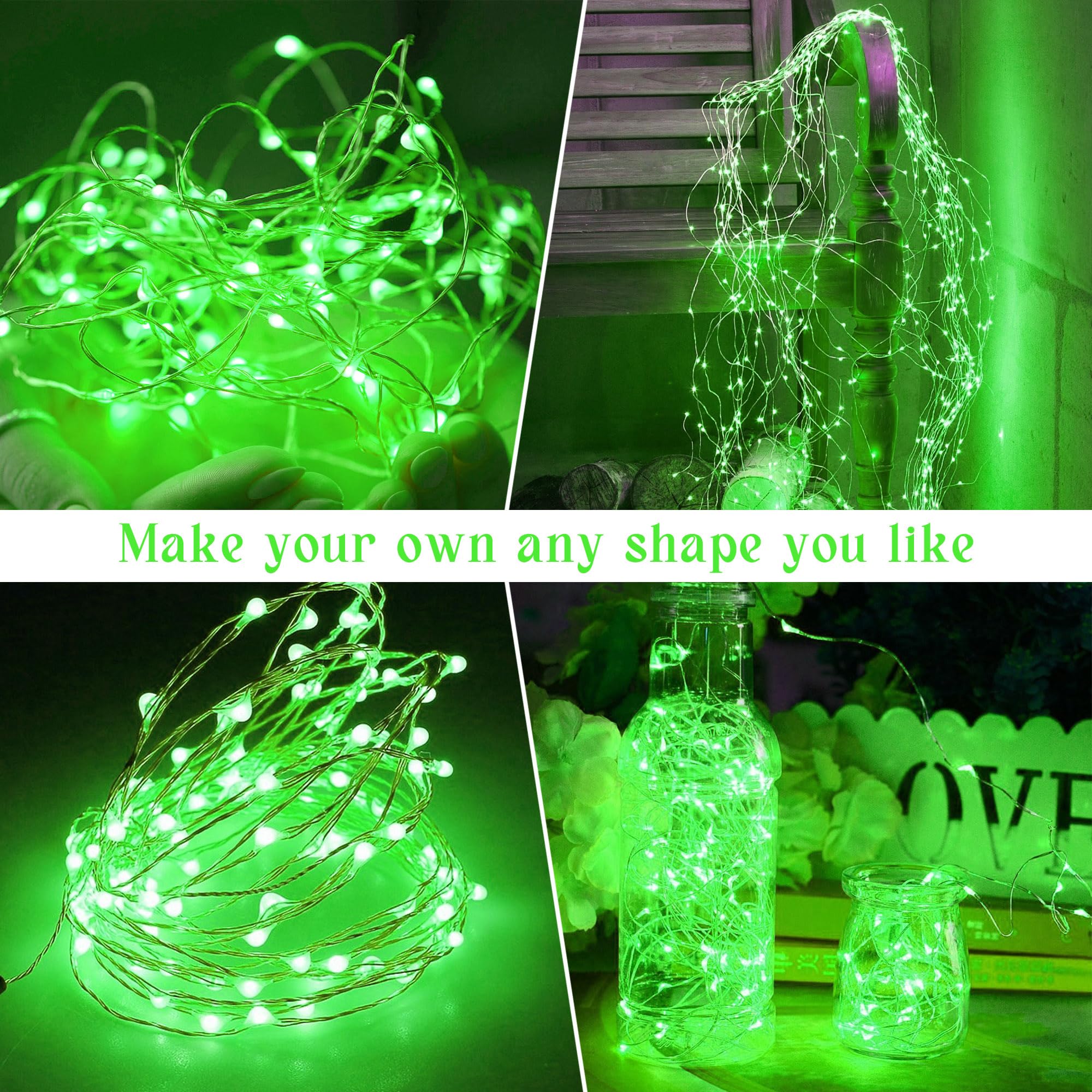 Solar String Lights For Outside, 72Ft 200 Led Solar Fairy Lights With 8 Modes, Solar Powered Fairy Lights Waterproof For Christmas Tree Garden Party Wedding Decor.(Green)