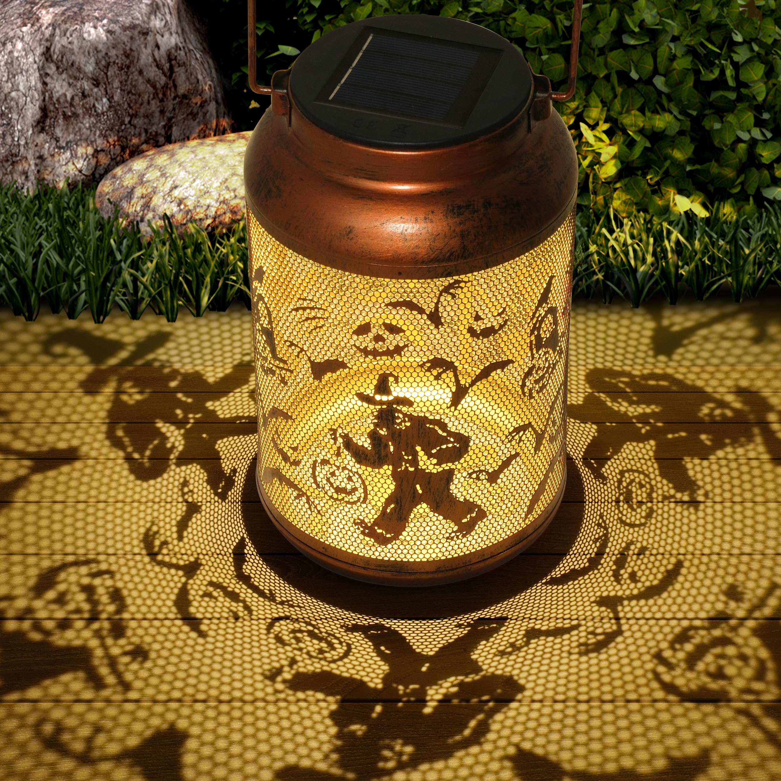 Bigfoot Solar Lanterns Outdoor Waterproof - Led Hanging Witch Bigfoot Lantern Decor For Garden/Yard/Patio/Lawn  Perfect Gift For Women  Mom  Grandma  Men Halloween Birthday Christmas Mothers Day