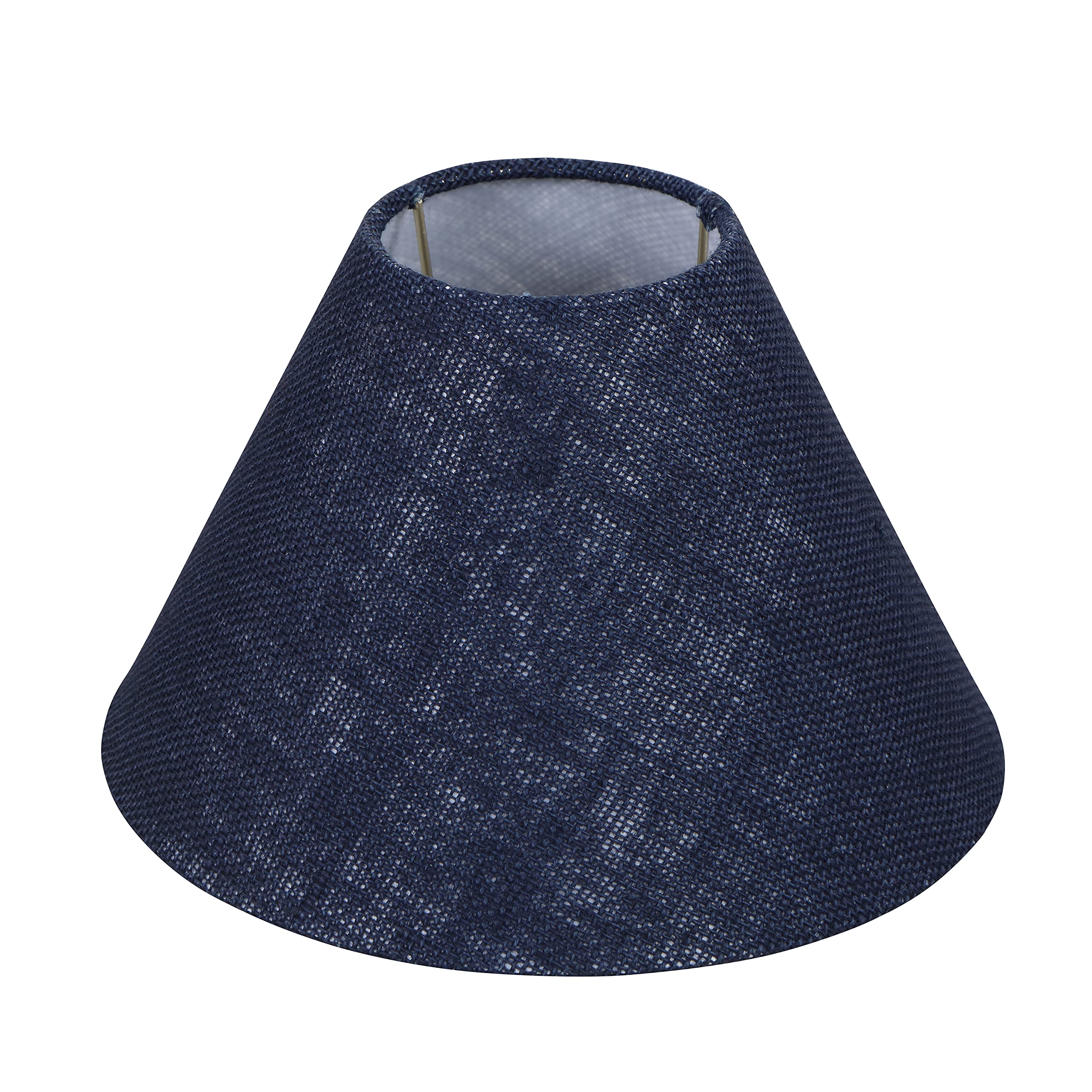 Aspen Creative 56018, Empire Uno Lamp Shade, Dark Blue, 4&quot; Top X 10&quot; Bottom X 7&quot; Slant Height, Slip Uno 33Mm