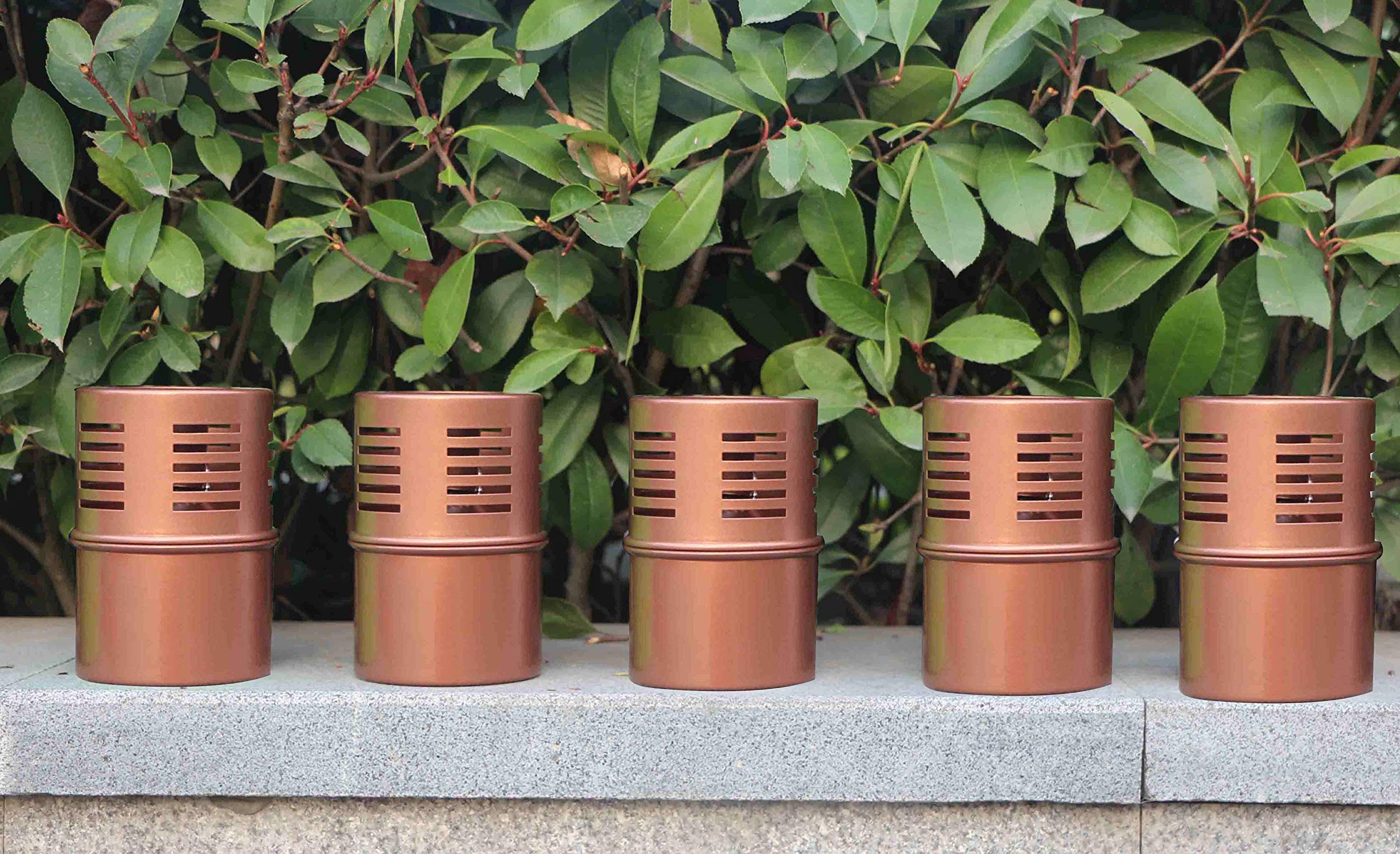 Torch Tabletop Oil Lamp Copper Stainless Steel Metal Wind Shield With Extra Fiberglass Wick With Safety Lock Wick Protection Chi