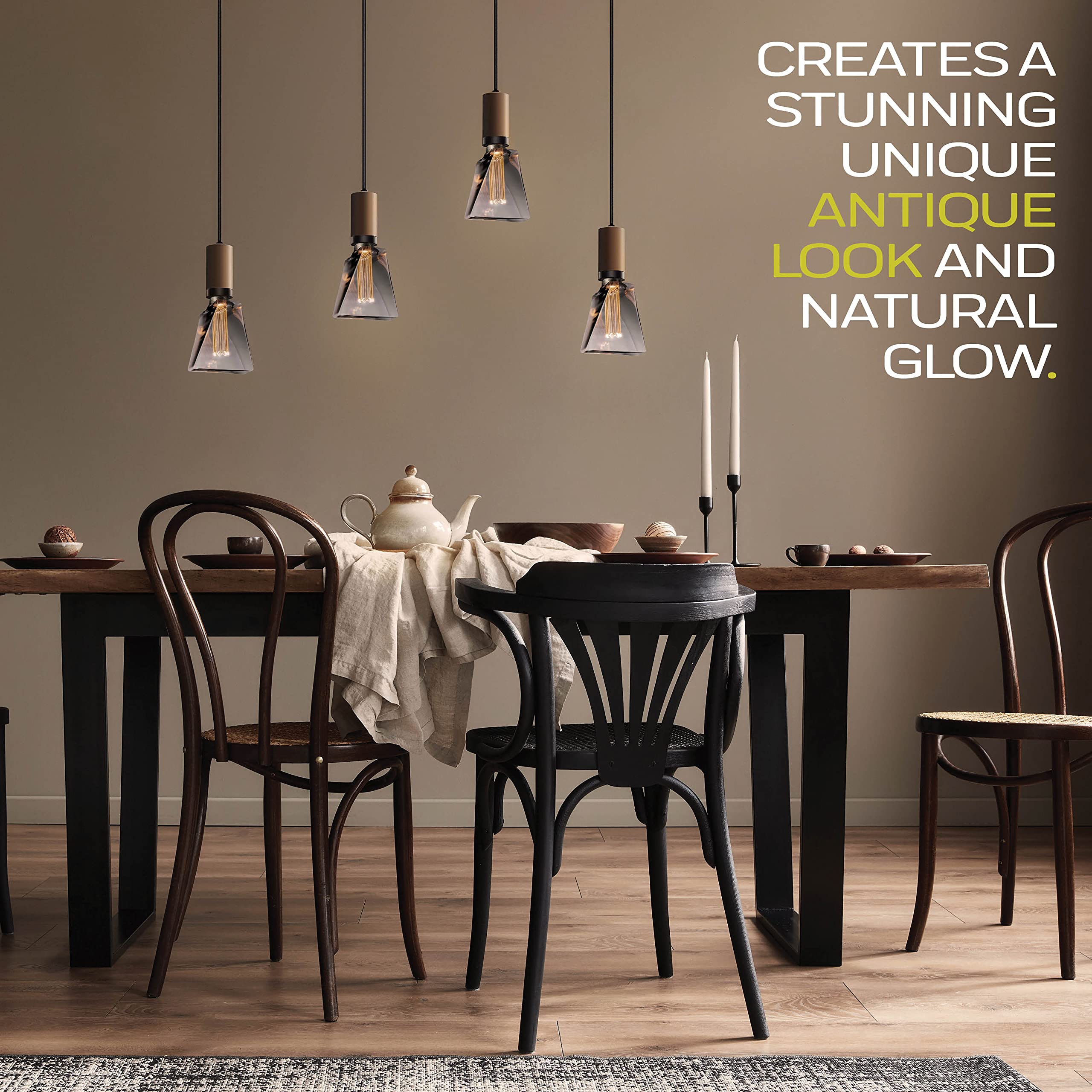 Next Glow E26 LED Decorative Light Bulb, 20W Equivalent, Dimmable, Glass, Smoke/Grey, 1 Count, 55 Lumen