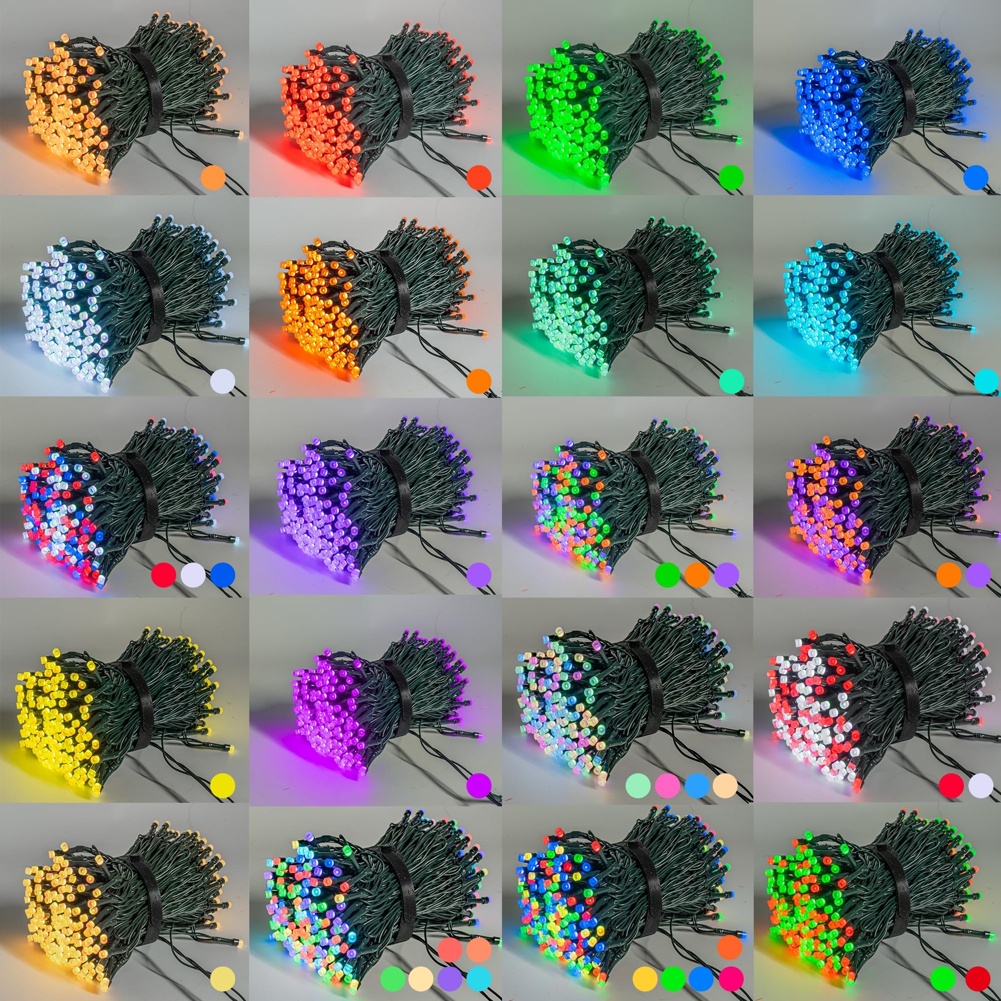 Dazzle Bright 98FT 300 LED RGB Color Changing Smart Christmas String Lights with Remote & App Control for Indoor Outdoor Decor