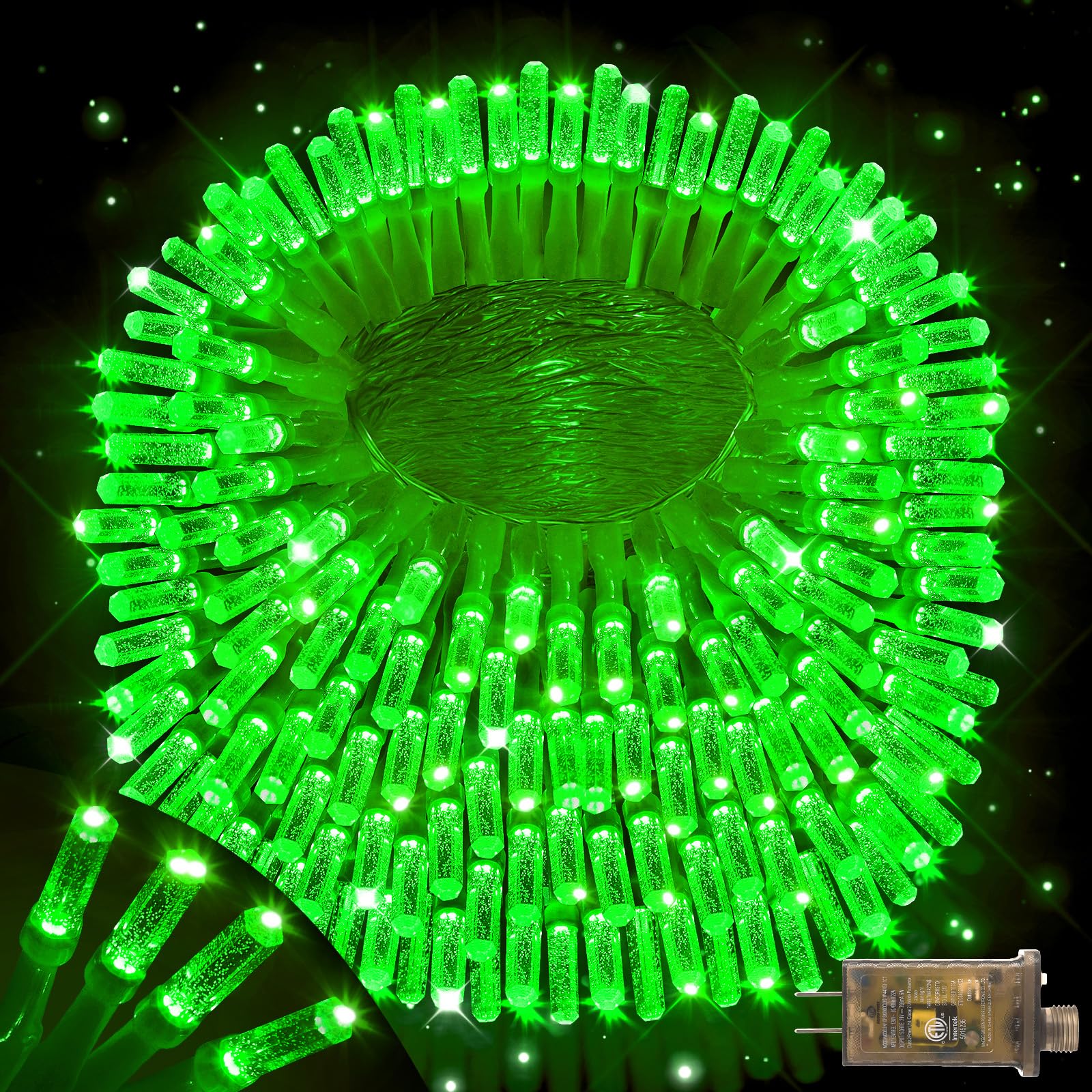 XURISEN 1000 LED Christmas Lights Outdoor, 403FT, Green, 8 Modes & Memory Timer, Model XUR-STG37
