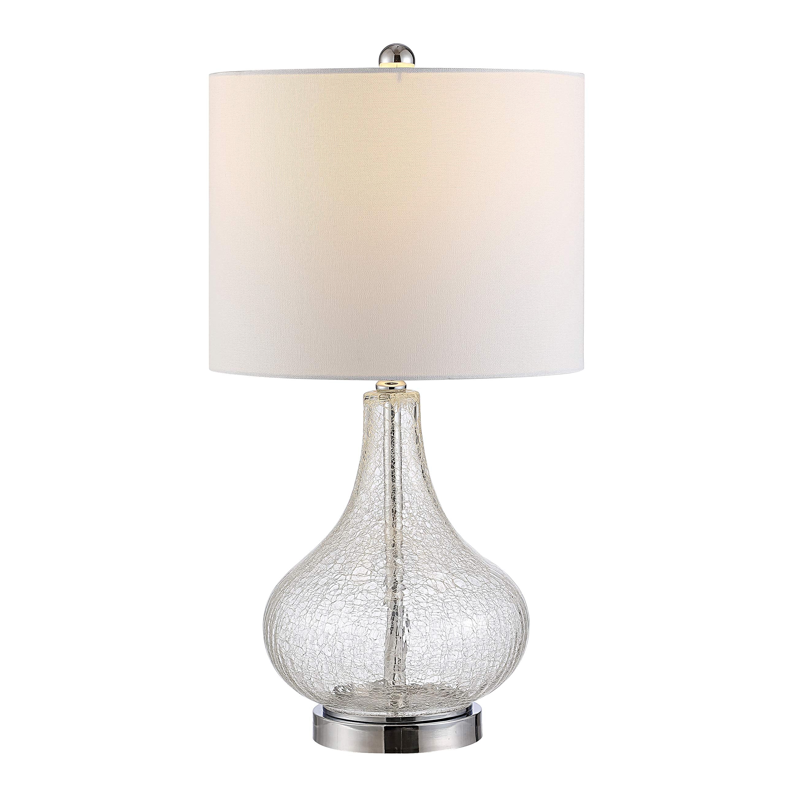 SAFAVIEH Brooks 24-Inch Clear Glass Table Lamp - LED Bulb Included, Home Office, Bedroom, Living Room - Model TBL4254C