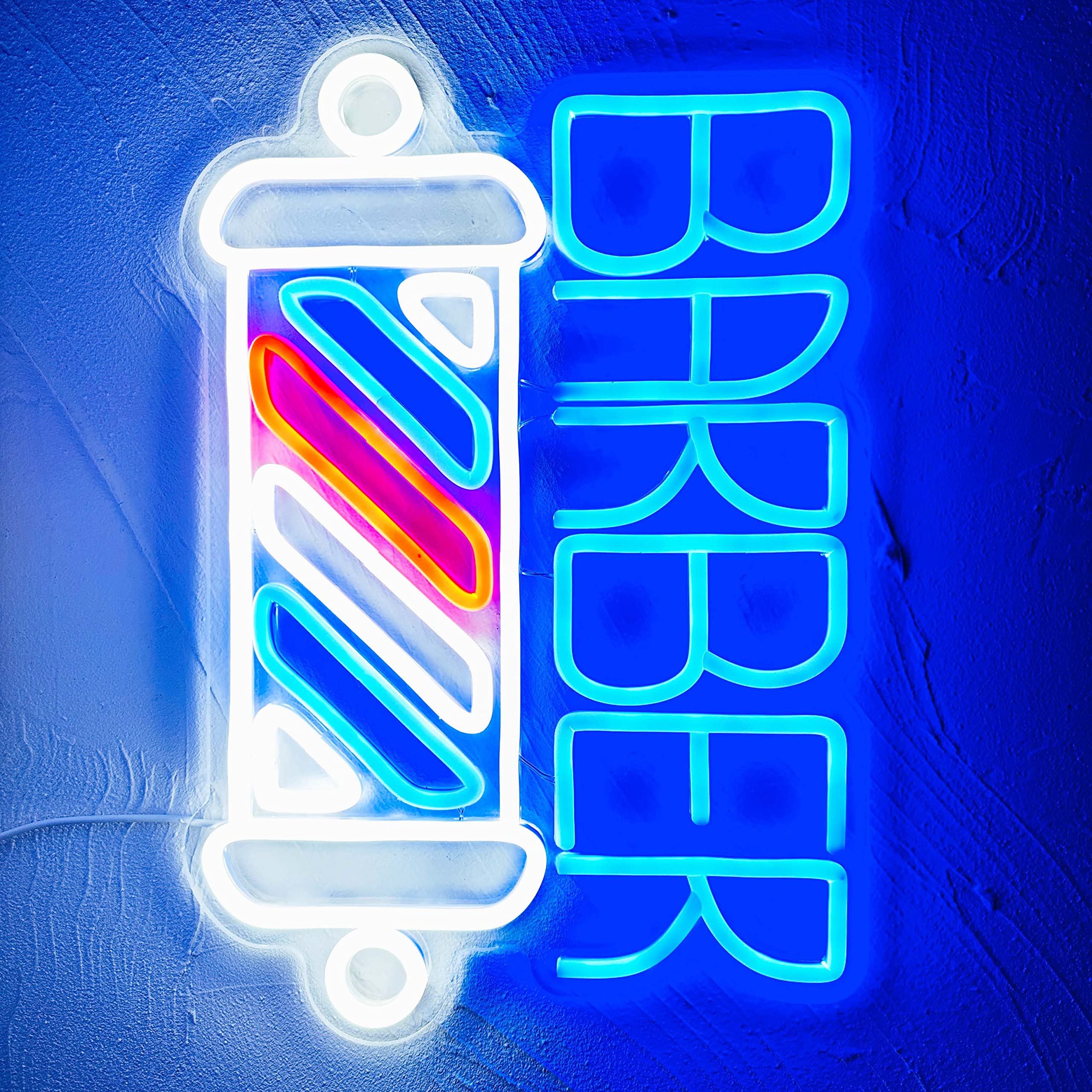 Artlast LED Neon Barber Sign for Hair Salons, Acrylic Wall Decor, Model Barber, Color: 1. Barber, Ideal for Businesses and Gifts