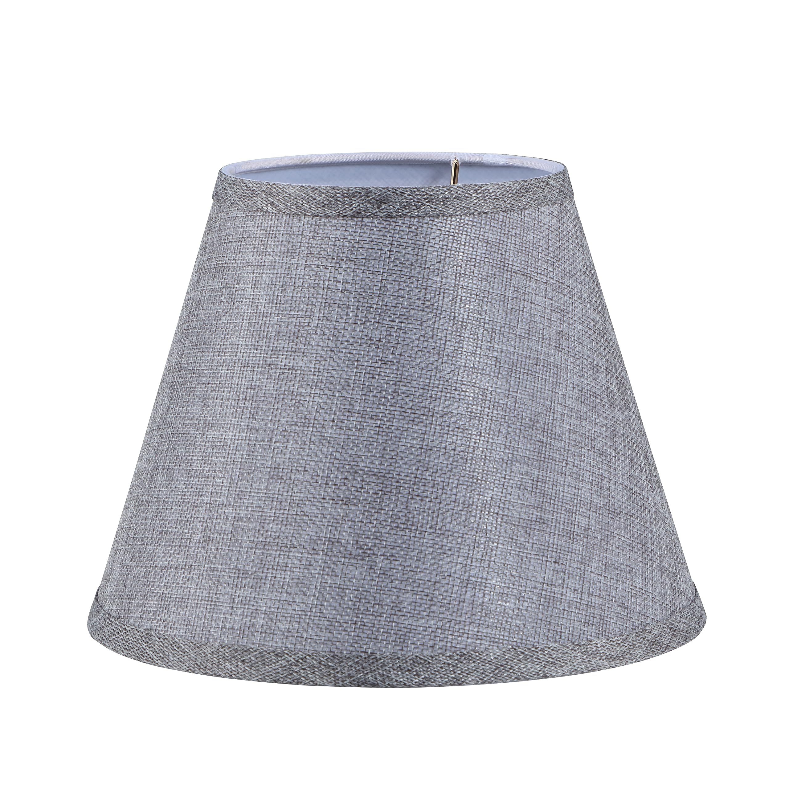 Aspen Creative Hardback Empire Uno Lamp Shade, Charcoal Grey, 5 Top X 9 Bottom X 7 Slant, Model 56034, Linen Material