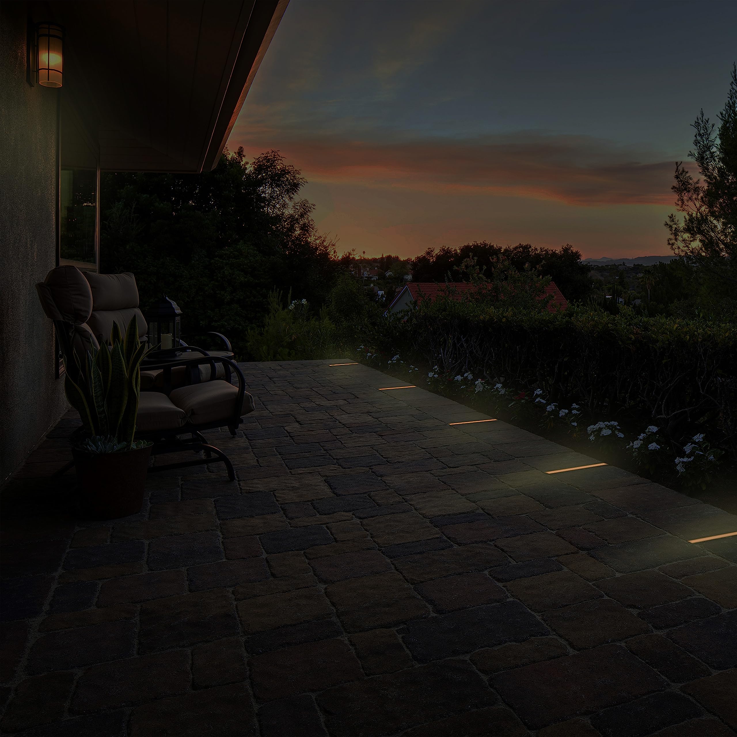 LUMENGY Paver Light Slim 0.5x9" Stainless Steel 2700K Warm White, Waterproof, Drive-Over Rated, Model LMA-PVR-05X9