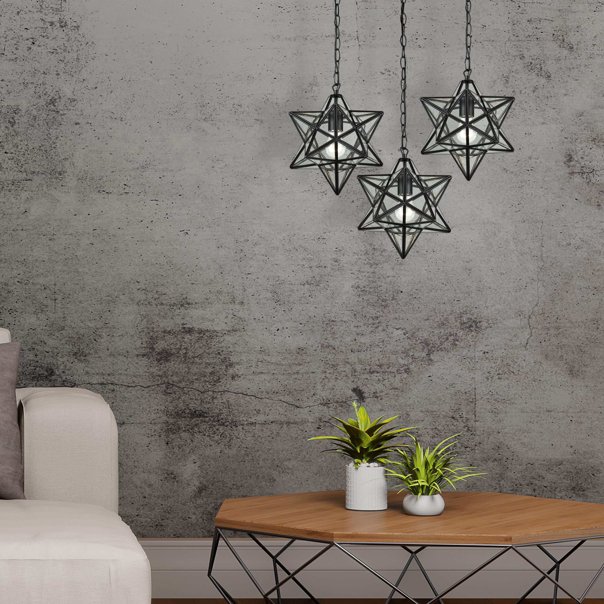 Elk Home 12&quot; Moravian Star Mini Pendant Light In Oil Rubbed Bronze - Industrial Glam Decor